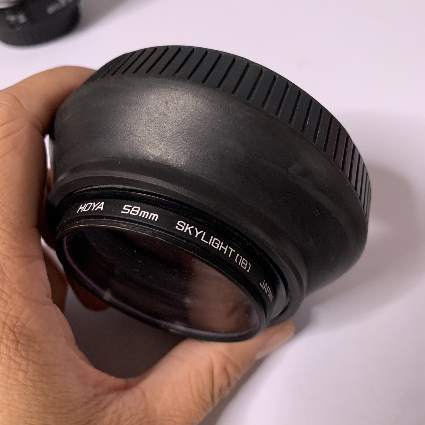 Hoya 58mm Skylight(1B) Filter and Lens Hood Japan