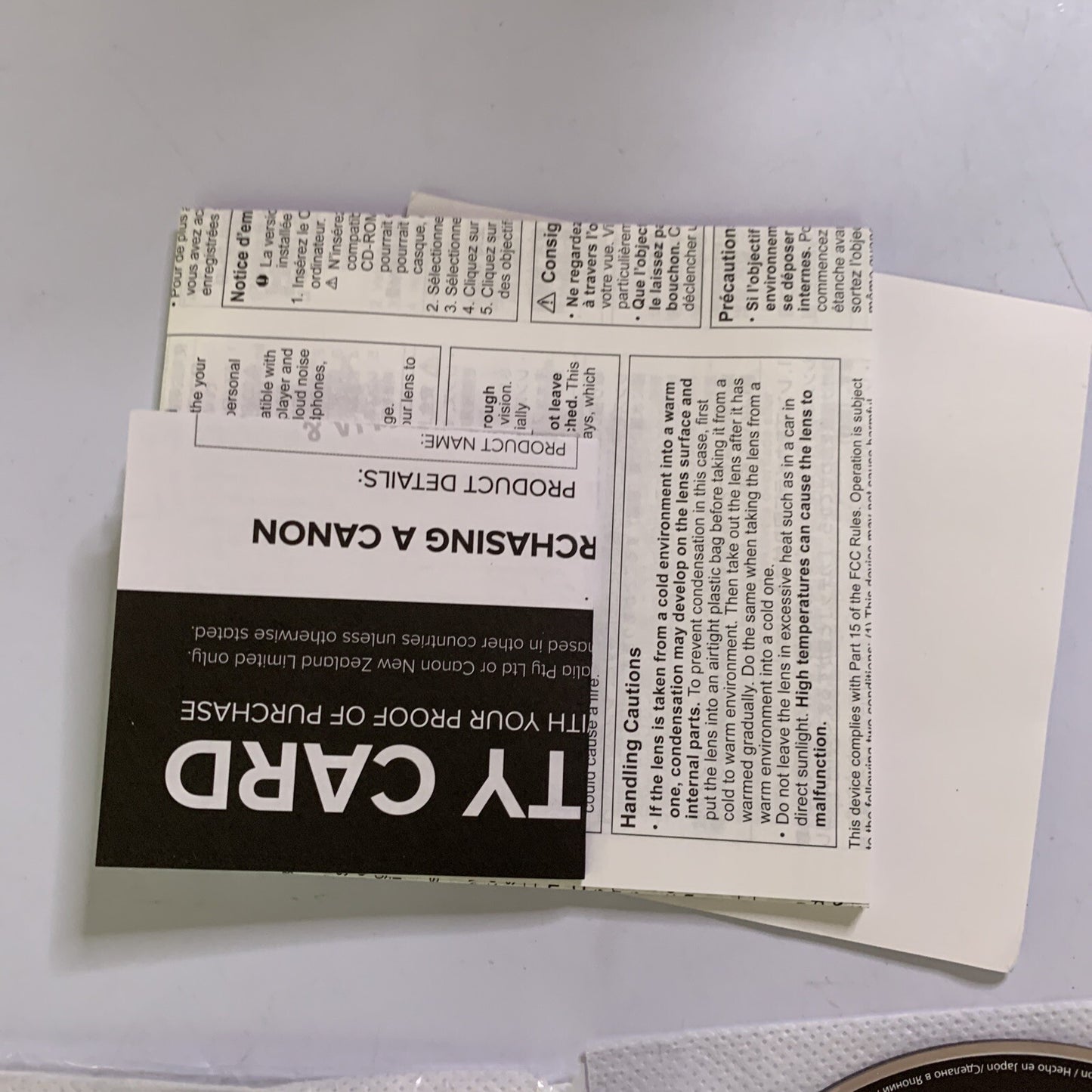 Canon EF Lens Manual 4 + 4.1 CT1-7599-007 Software for Windows and MAC