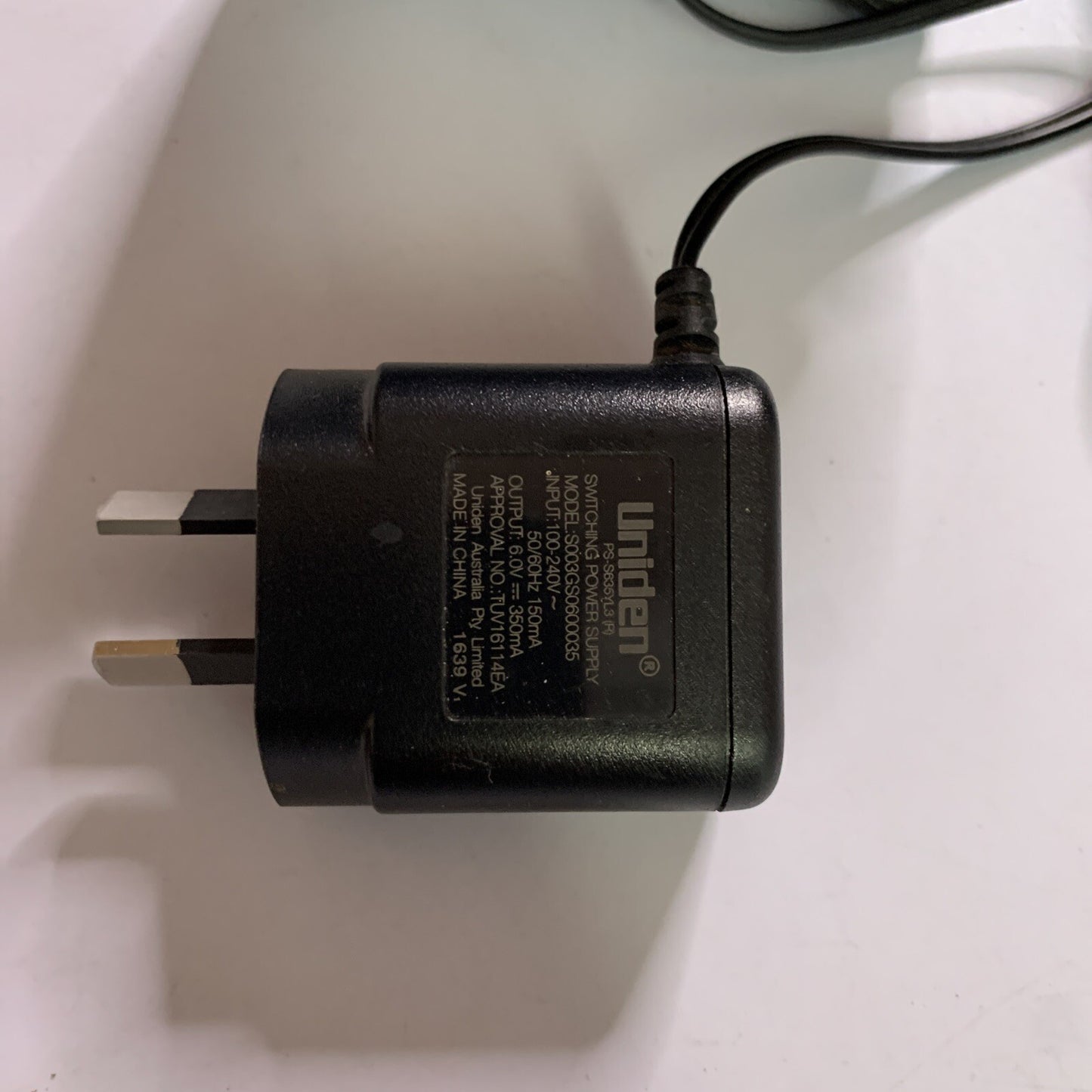 Uniden DECT1715 Extension Cordless Handset Charger & PS-S635YL3(R) Power Supply