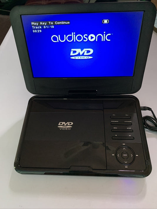 Audiosonic Portable 9" DVD Player with Power Supply Region 4 PD-924