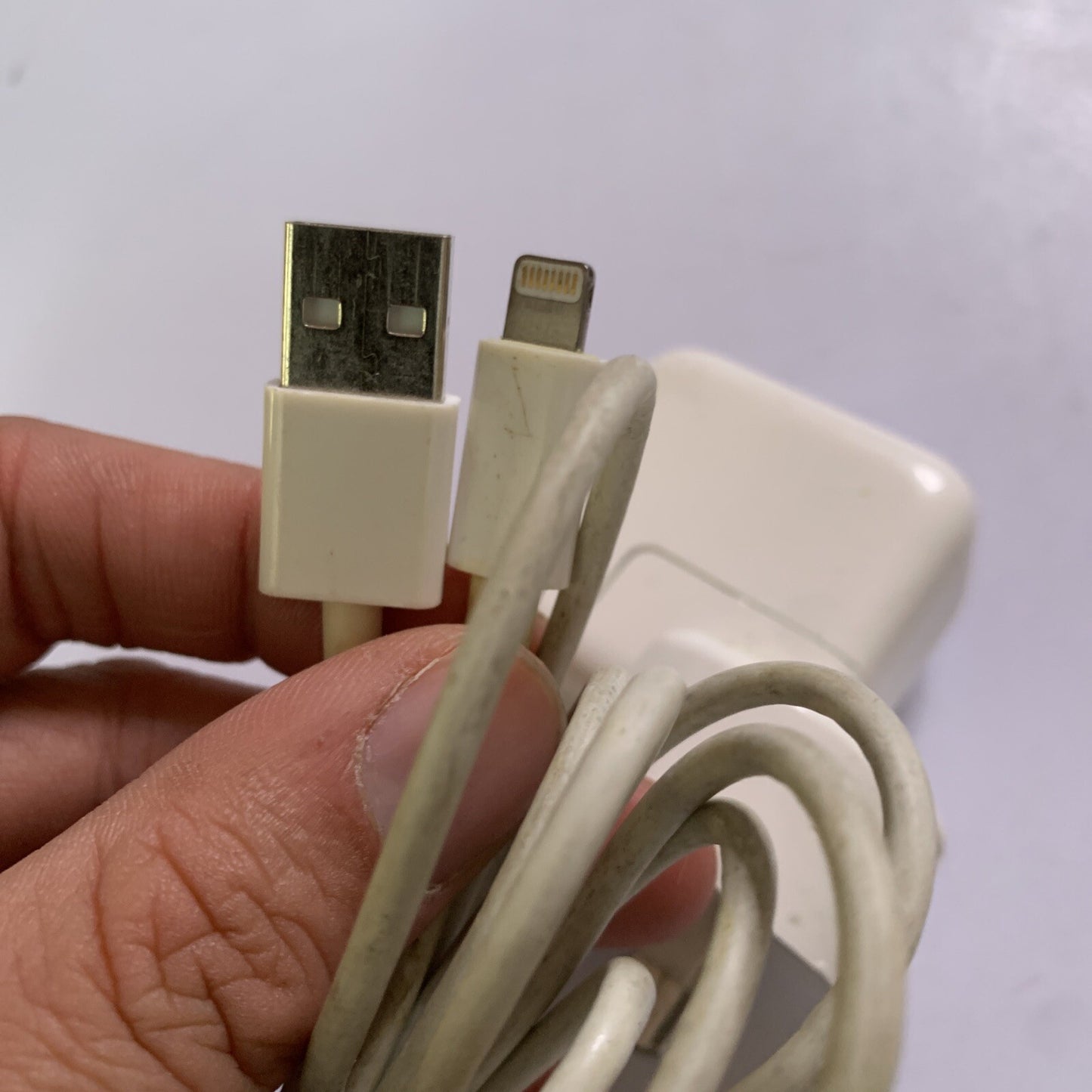 Genuine Official Apple USB Wall Charger 1402 + Lightning cable