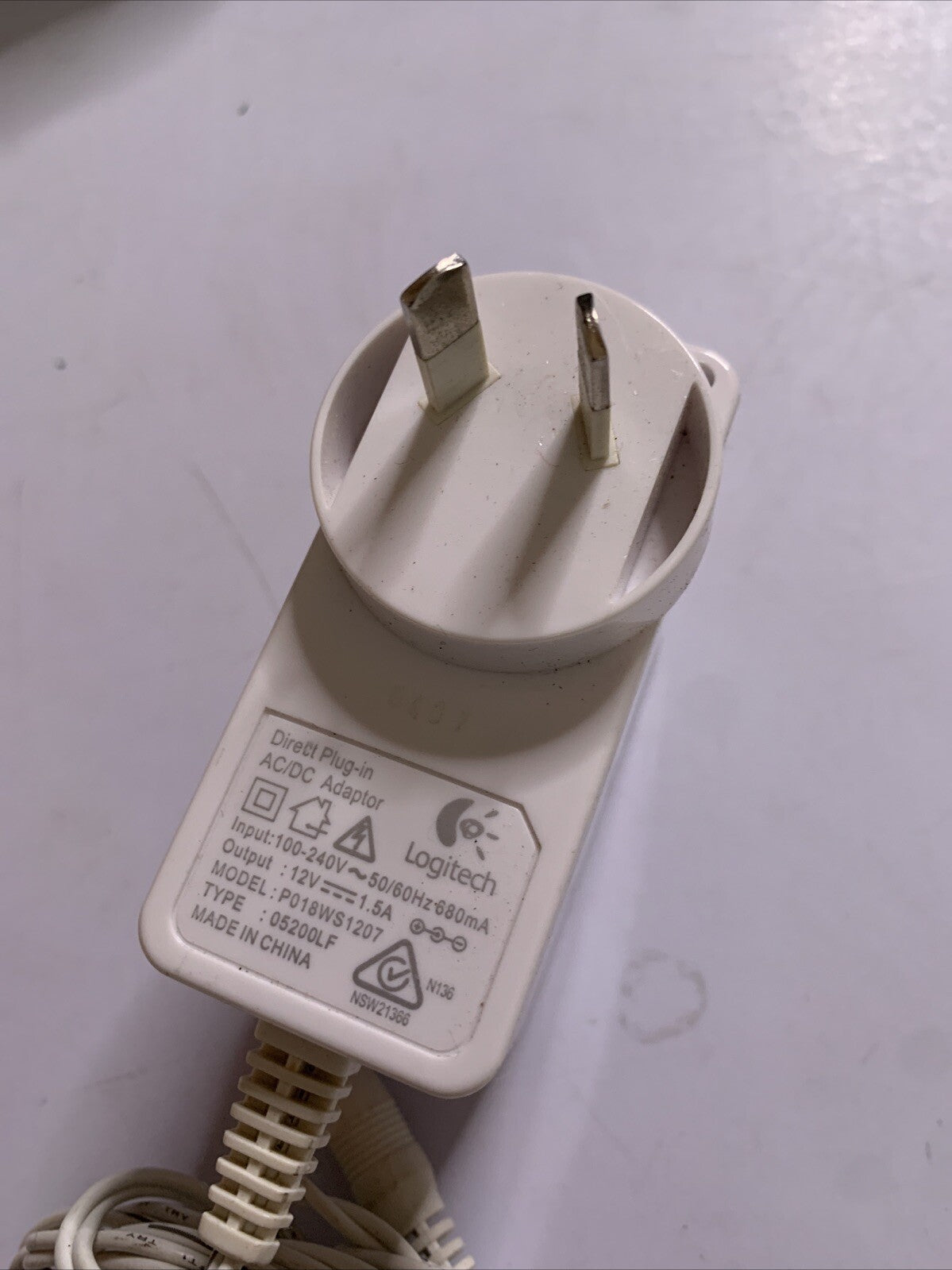 Genuine Logitech P018WS1207 Power Supply 12V 1.5A AC Adapter