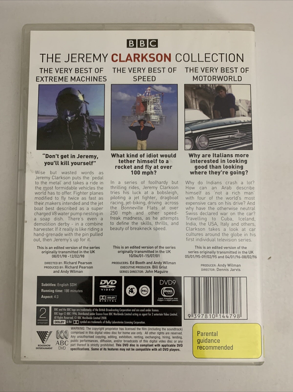 Jeremy Clarkson Extreme Machines / Motorworld / Speed (DVD) Region 4