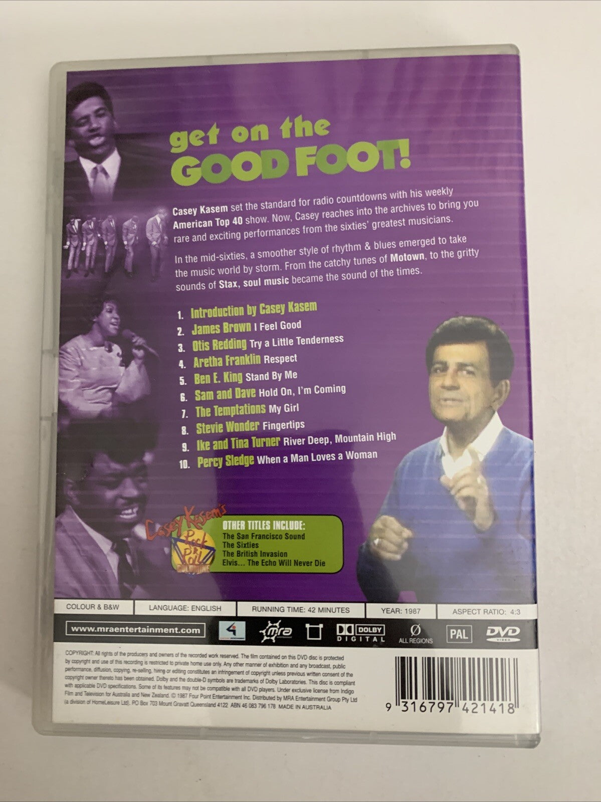 Casey Kasem's Rock 'N' Roll Goldmine The Soul Years (DVD, 1987) All Regions