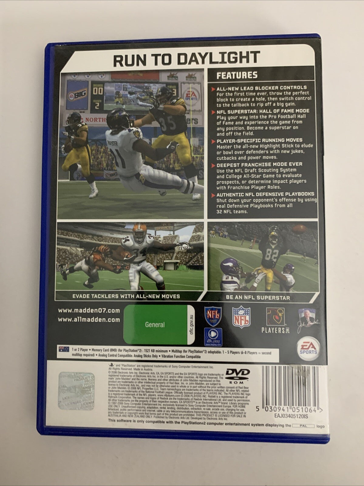 Madden NFL 07 PS2 Sony PlayStation 2 PAL 2007 Game Complete