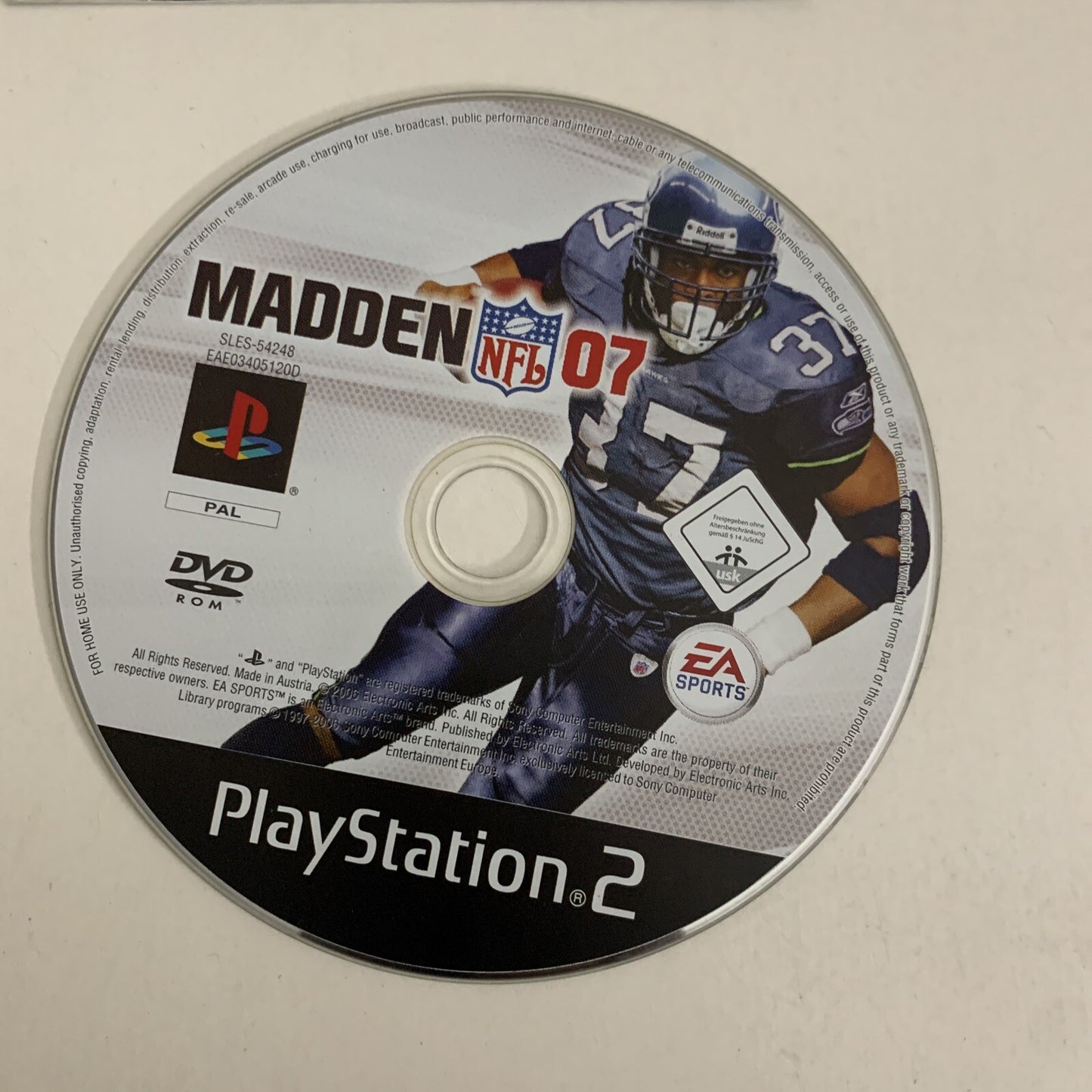 Madden NFL 07 PS2 Sony PlayStation 2 PAL 2007 Game Complete