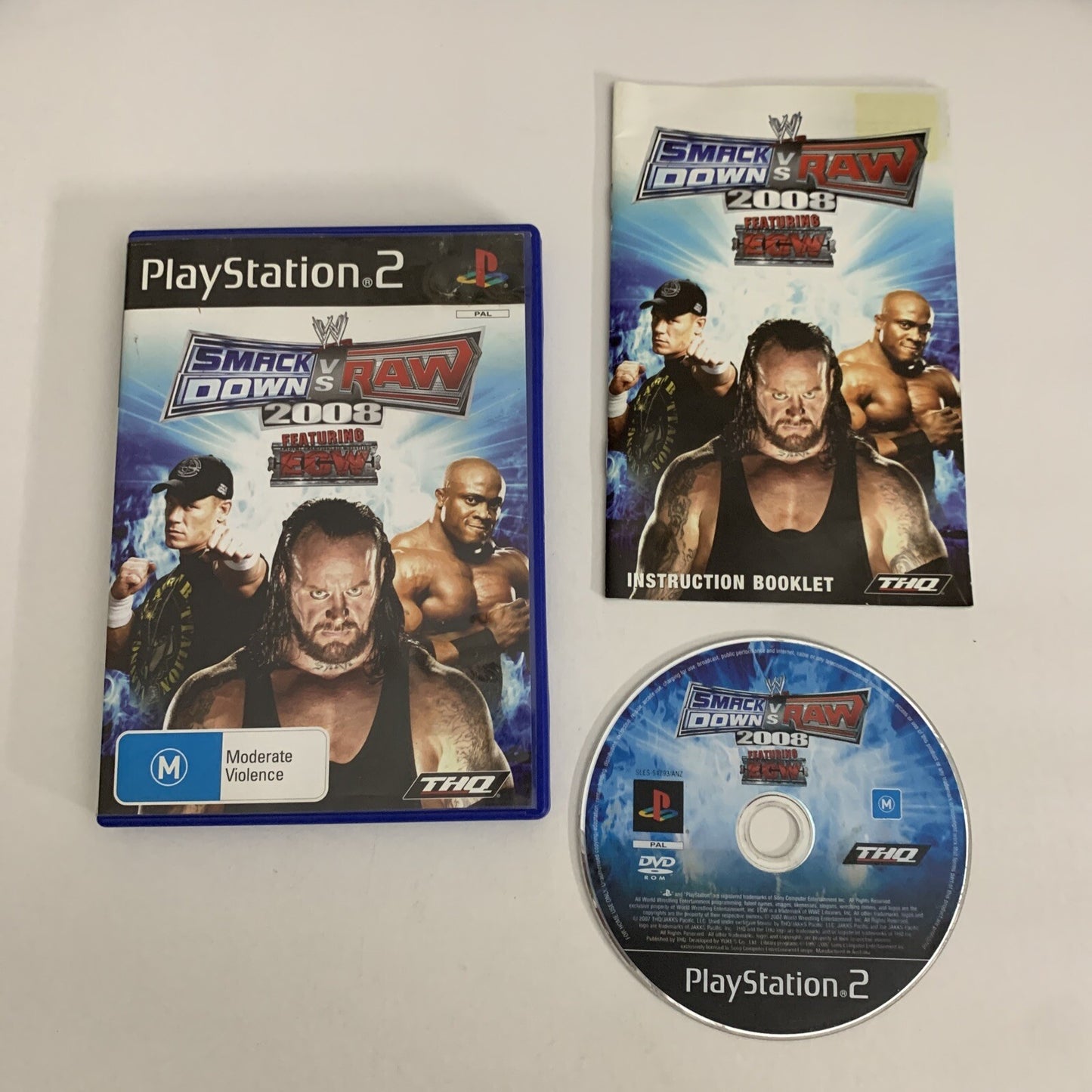 Smackdown Vs Raw 2008 Featuring ECW PS2 Sony PlayStation 2 PAL Game Complete