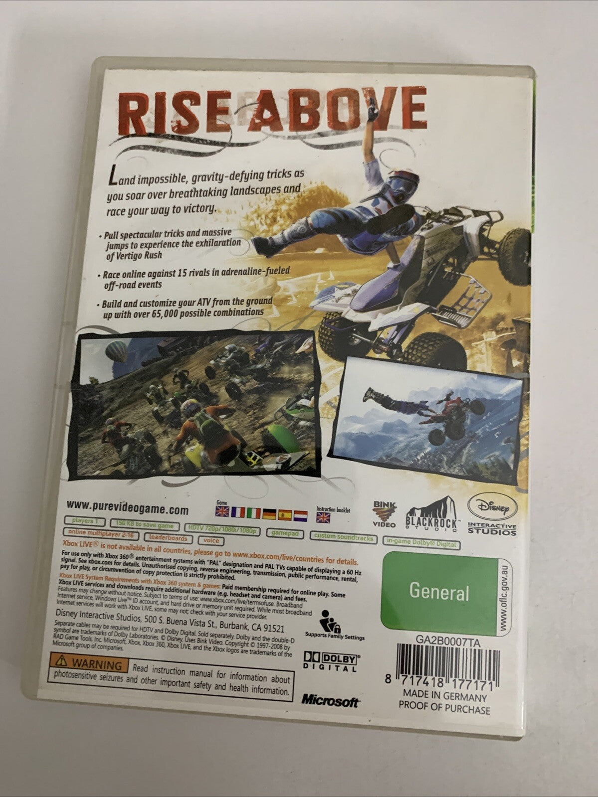 Pure Microsoft XBOX 360 PAL 2008 Racing Game Complete – Retro Unit