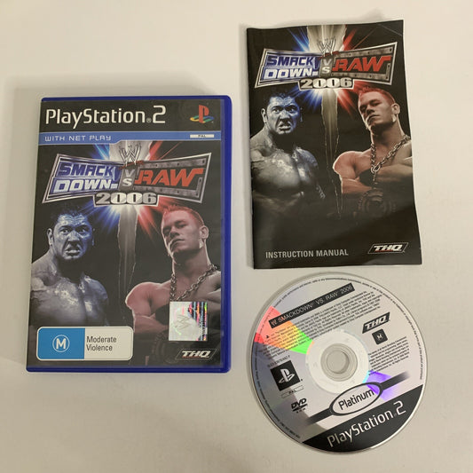 WWE Smackdown Vs Raw 2006 PS2 Sony PlayStation 2 PAL THQ Game Complete