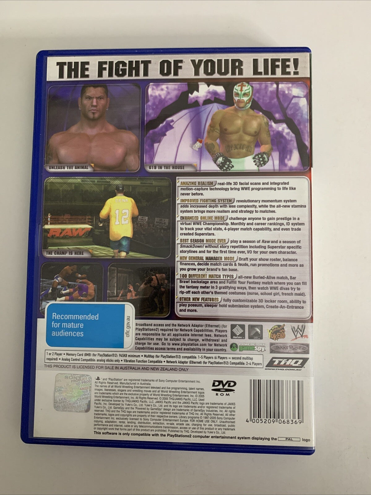 WWE Smackdown Vs Raw 2006 PS2 Sony PlayStation 2 PAL THQ Game Complete