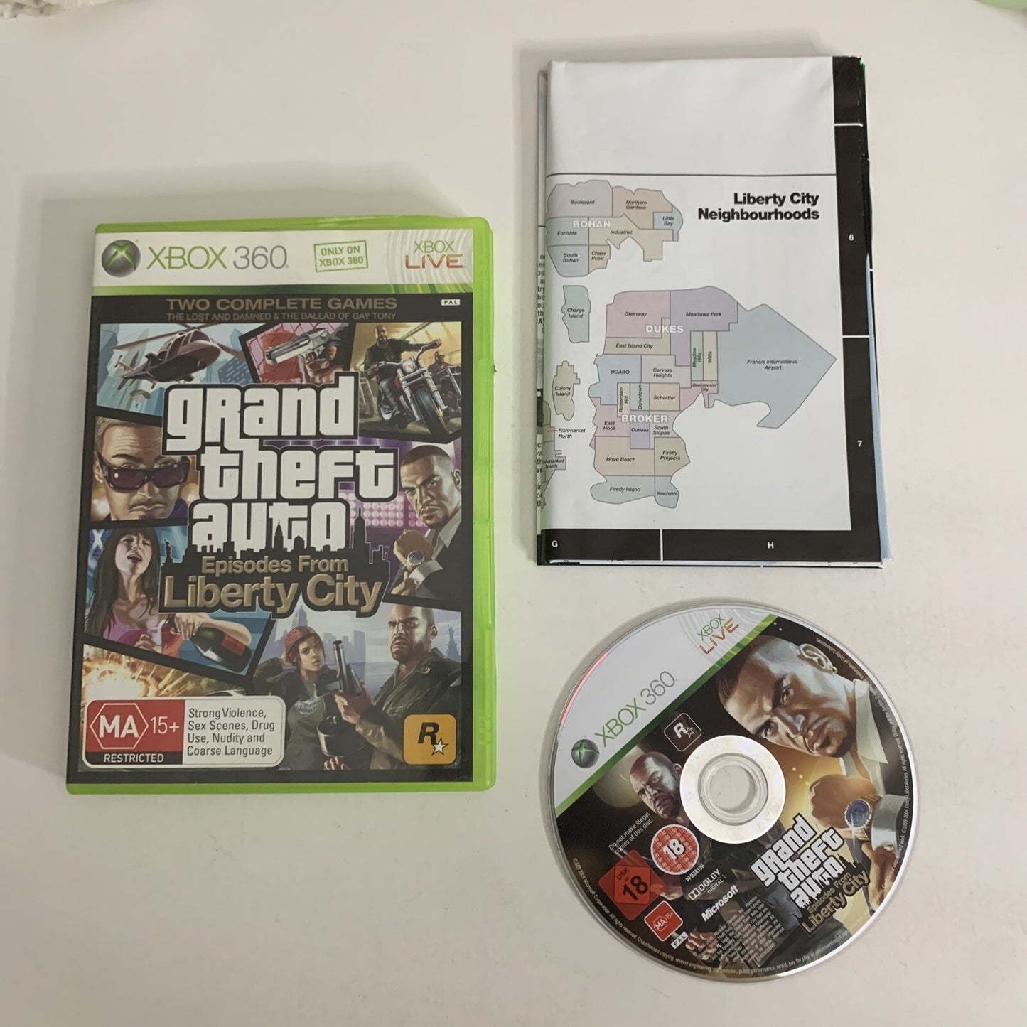 Grand Theft Auto: Episodes From Liberty City  Microsoft XBOX  360 PAL 2009 Game