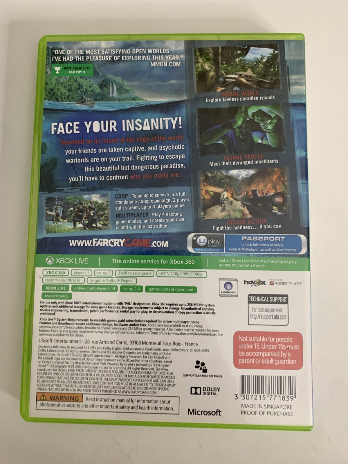 Far Cry 3  Microsoft Xbox 360 PAL Game Complete