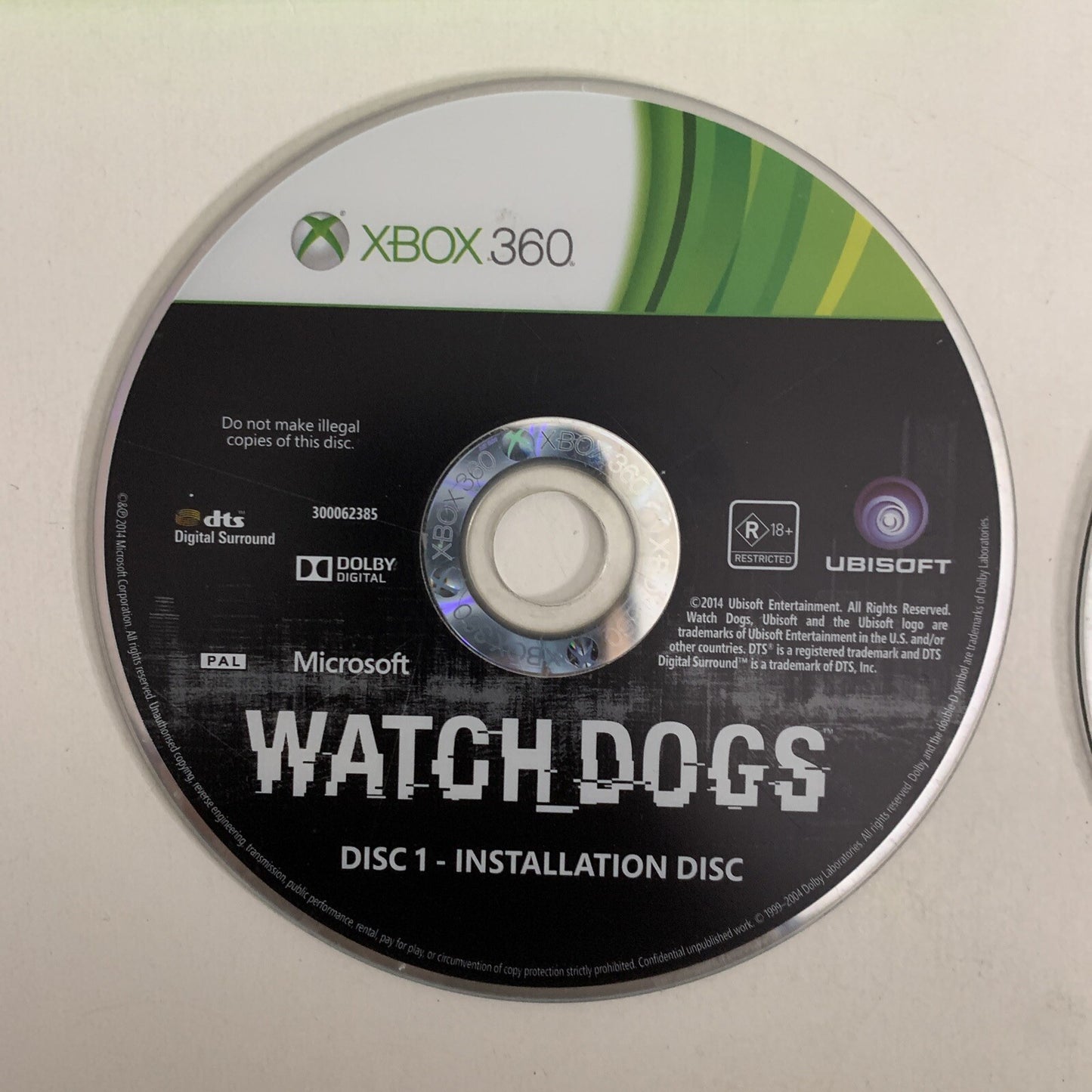 Watch Dogs  Microsoft Xbox 360 PAL 2014 Game Complete