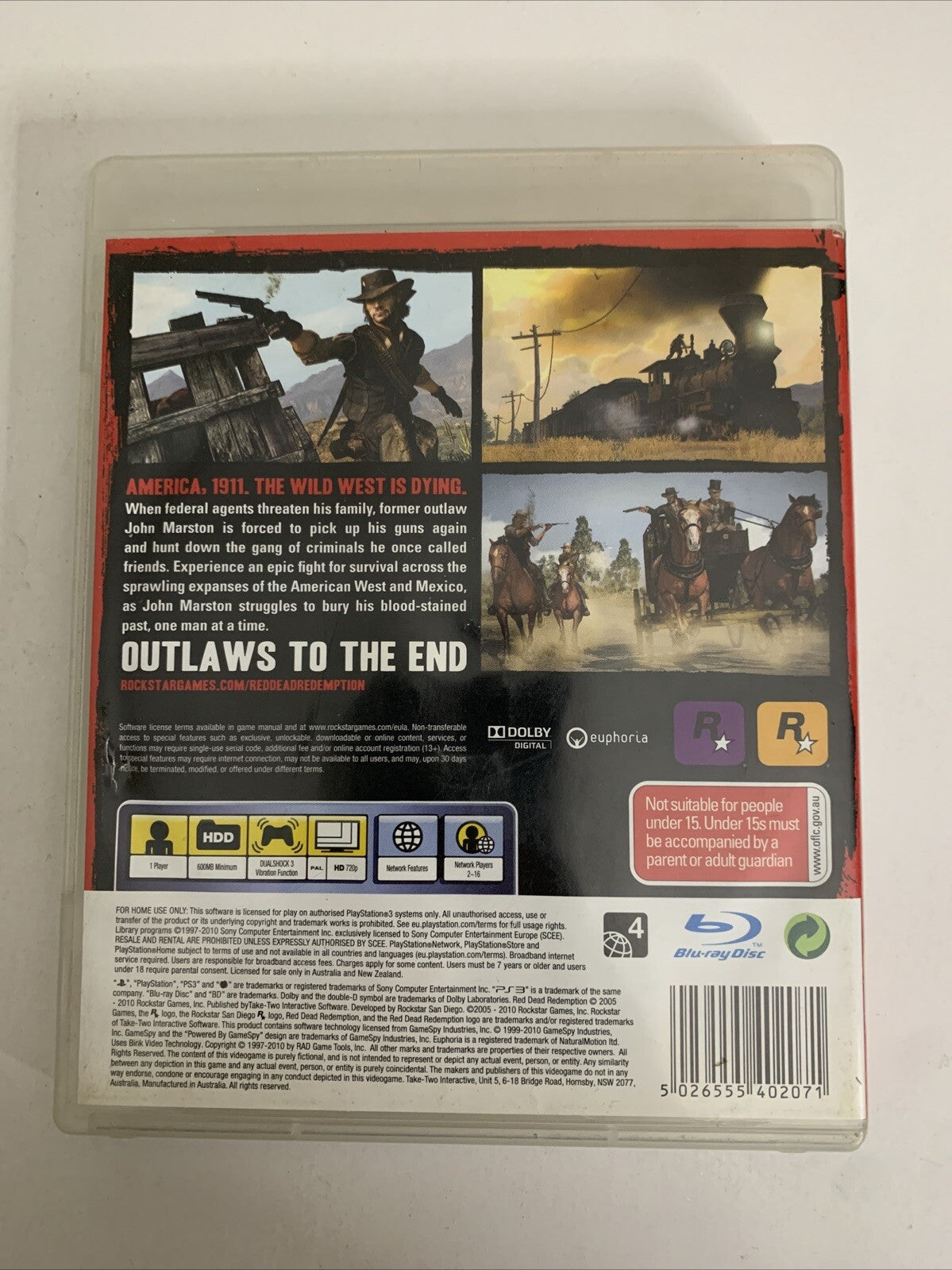 Red Dead Redemption  PS3 Sony PlayStation 3 2010 Rockstar Game