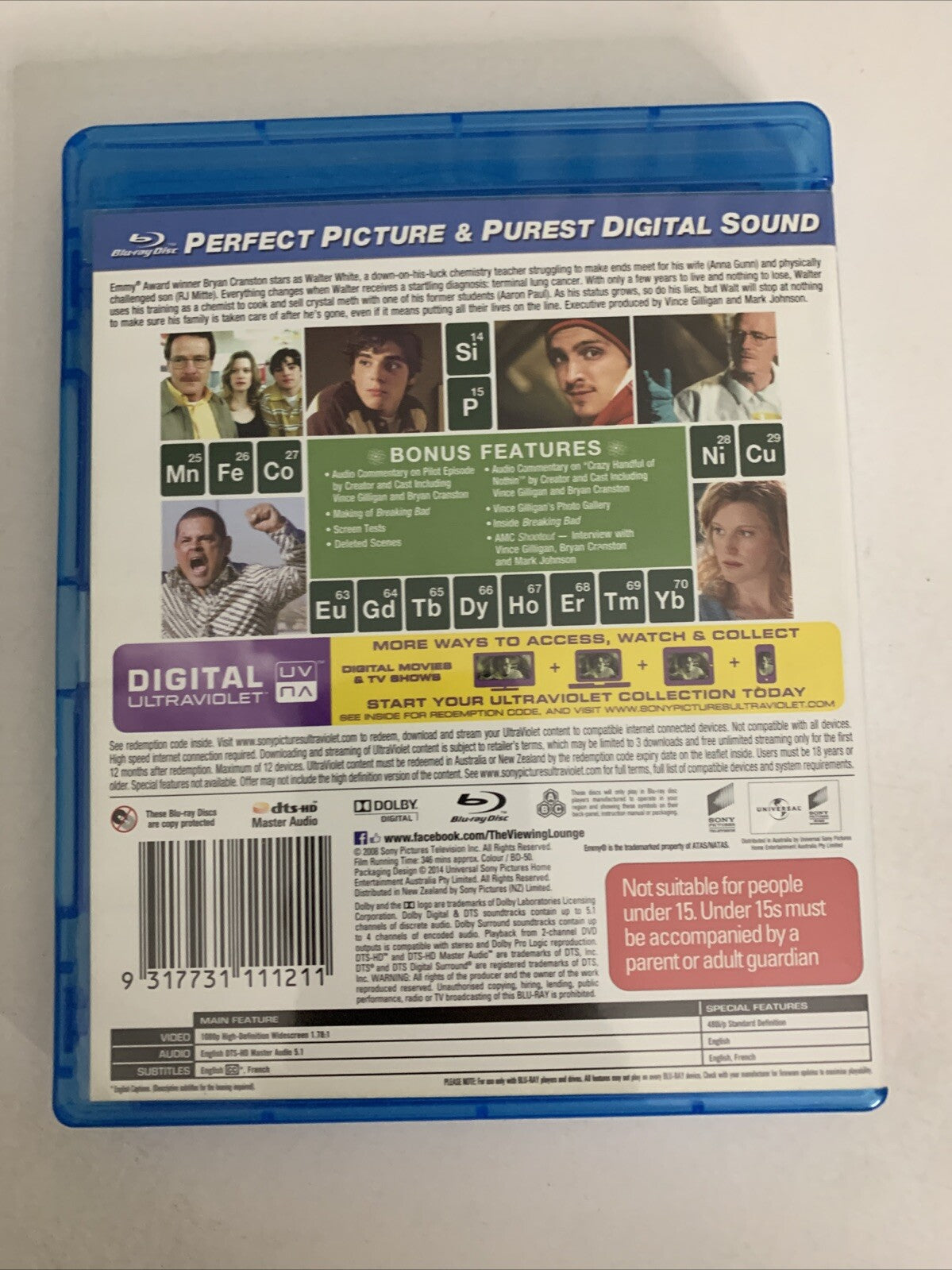 Breaking Bad : Season 1 (Blu-ray, 2008) All Regions