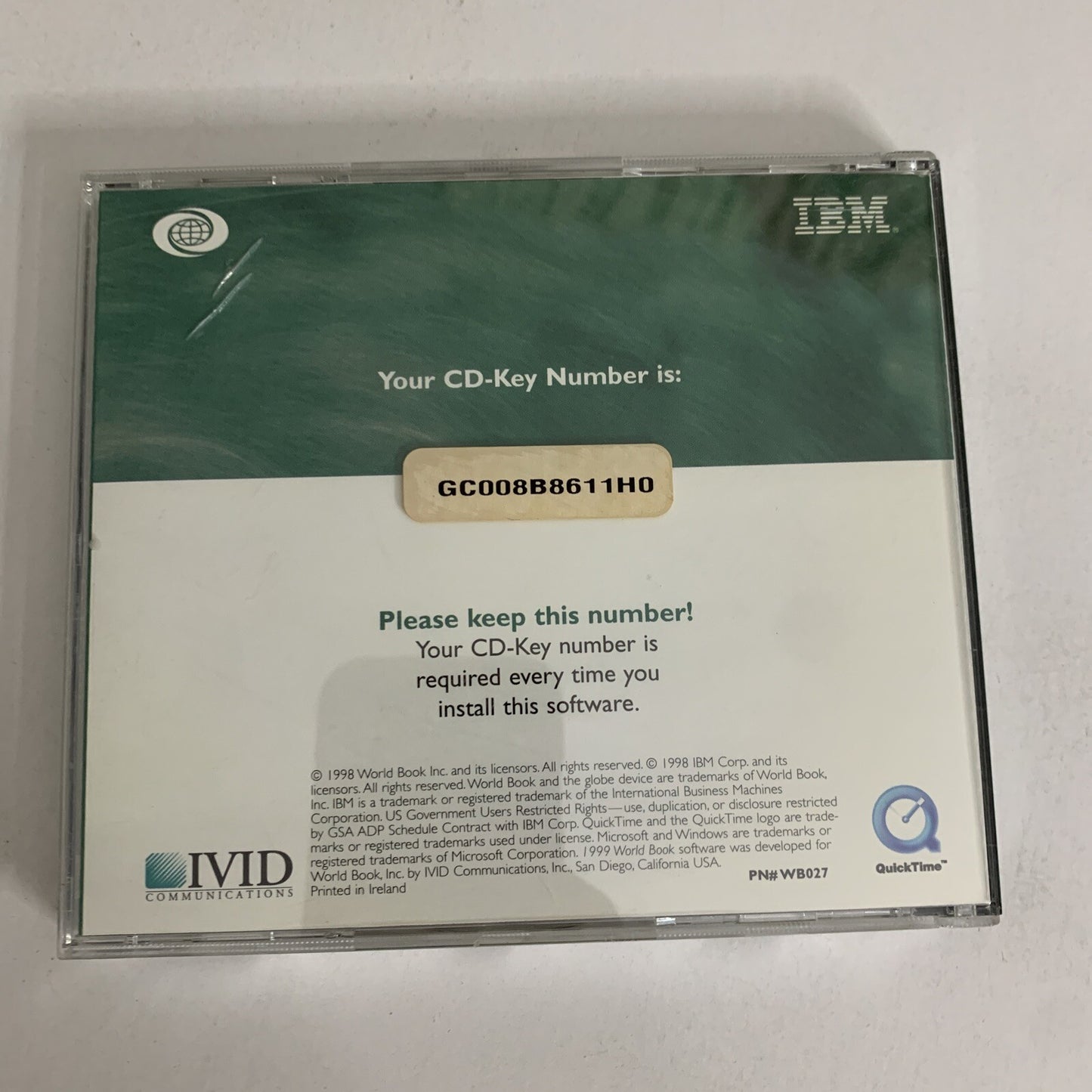 IBM World Book 1999 PC CD-ROM Reference Software