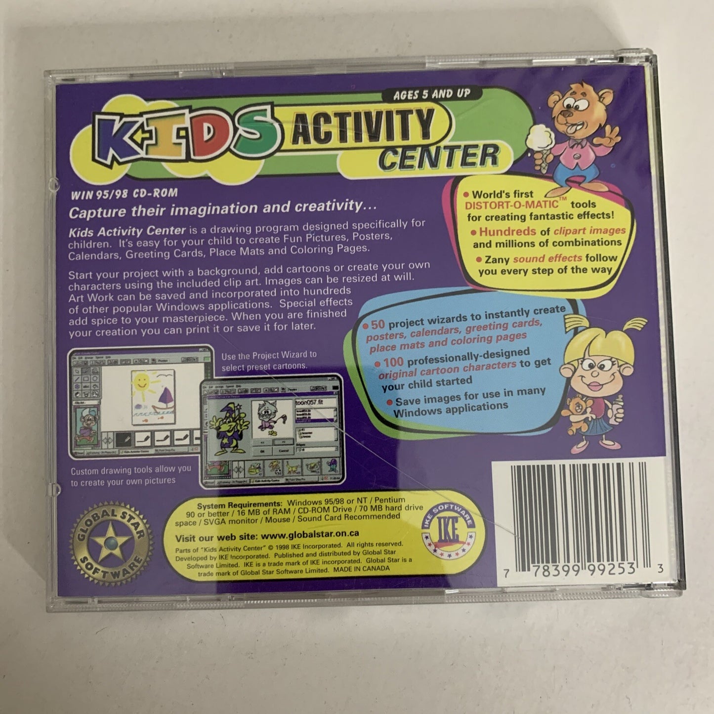 Kids Activity Center PC CD-ROM Windows 98