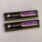 2GB RAM 2x Corsair 1GB DDR2 675MHZ Desktop Memory CM2X1024-5400C4