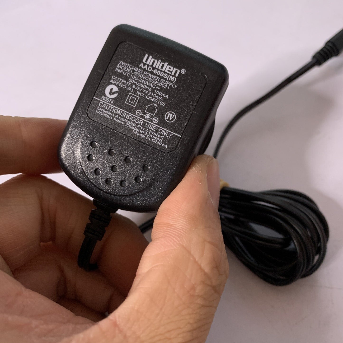 Uniden Extension Cordless Telephone Handset Charger AAD-600S(M) Power Supply 9V