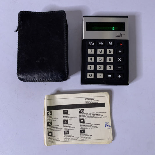 Adler Sir Vintage Calculator EC 20-S Made in Japan