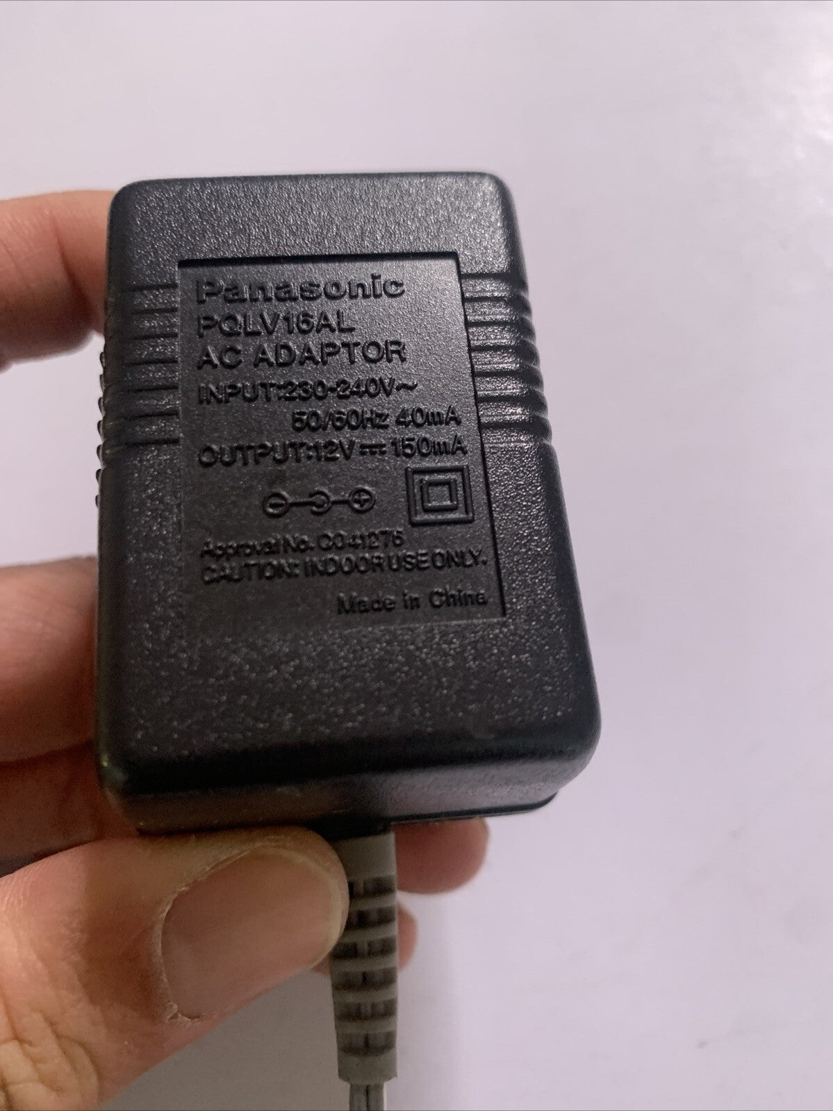 Genuine Panasonic PQLV16AL AC Adapter 12V 150mA Power Supply