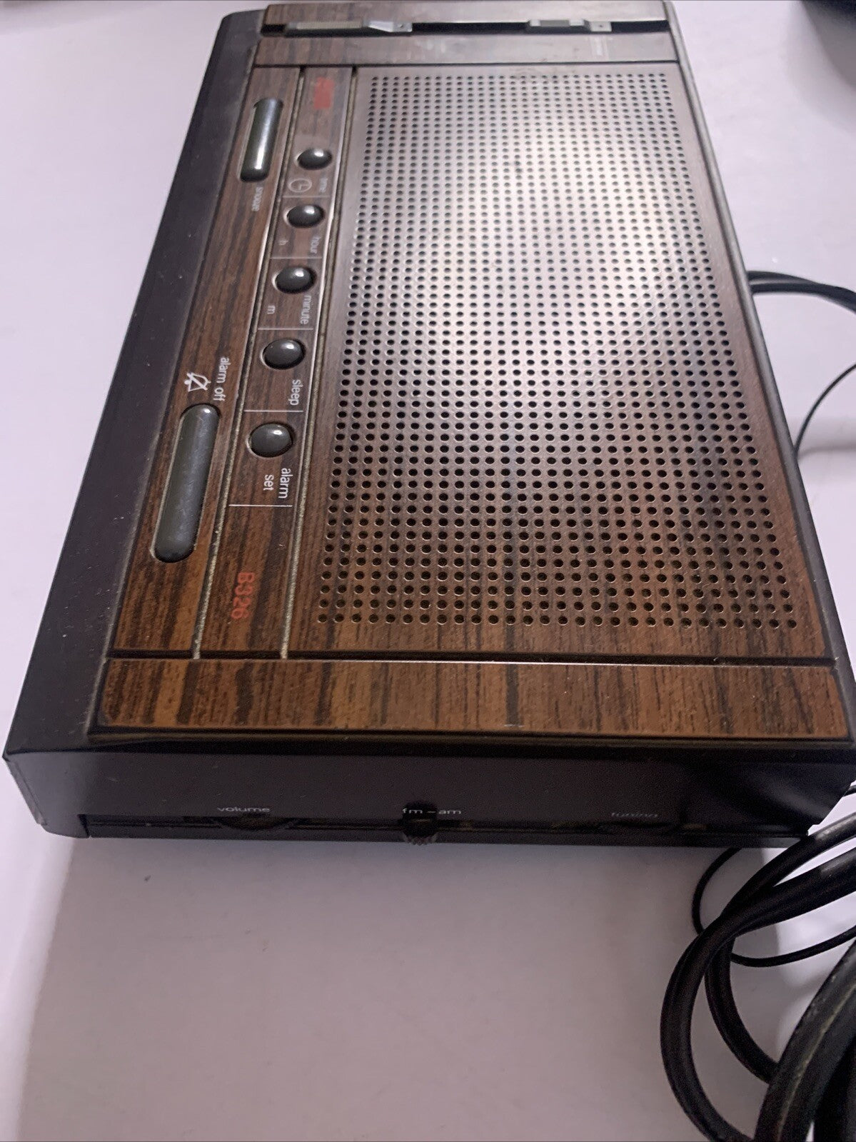 AWA Alarm Clock Radio B326 Wood Vintage Retro