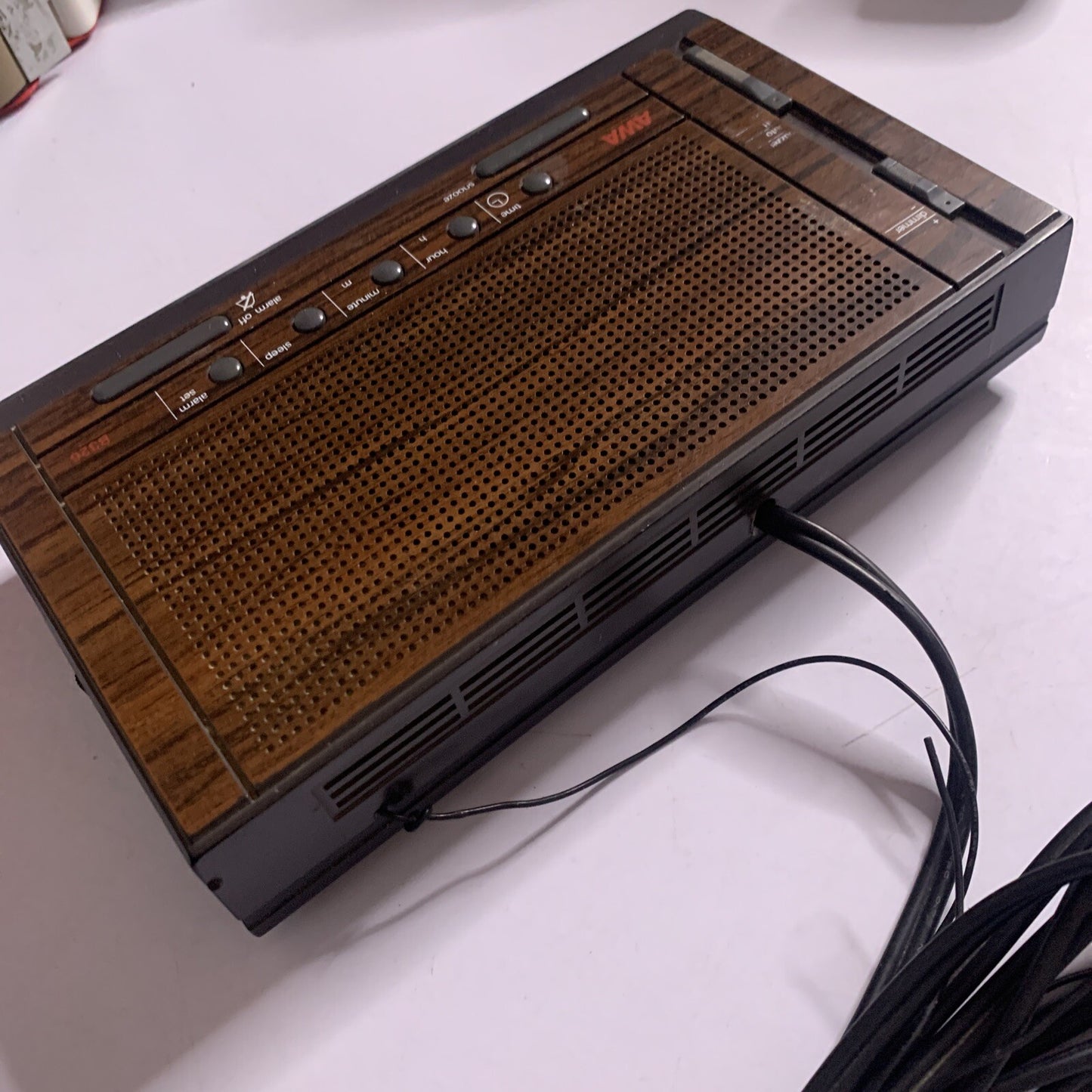 AWA Alarm Clock Radio B326 Wood Vintage Retro