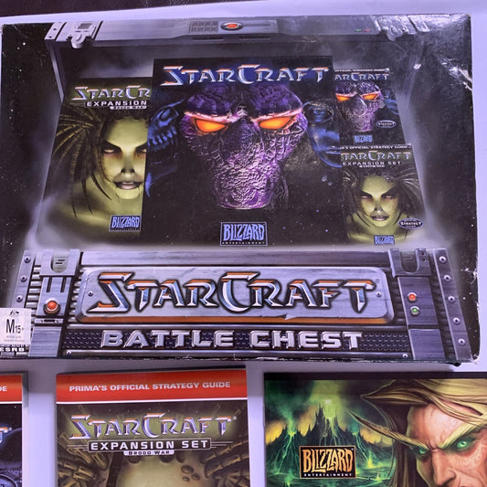 StarCraft Battle Chest PC Windows RTS Game + Broodwar Expansion + Guide Complete