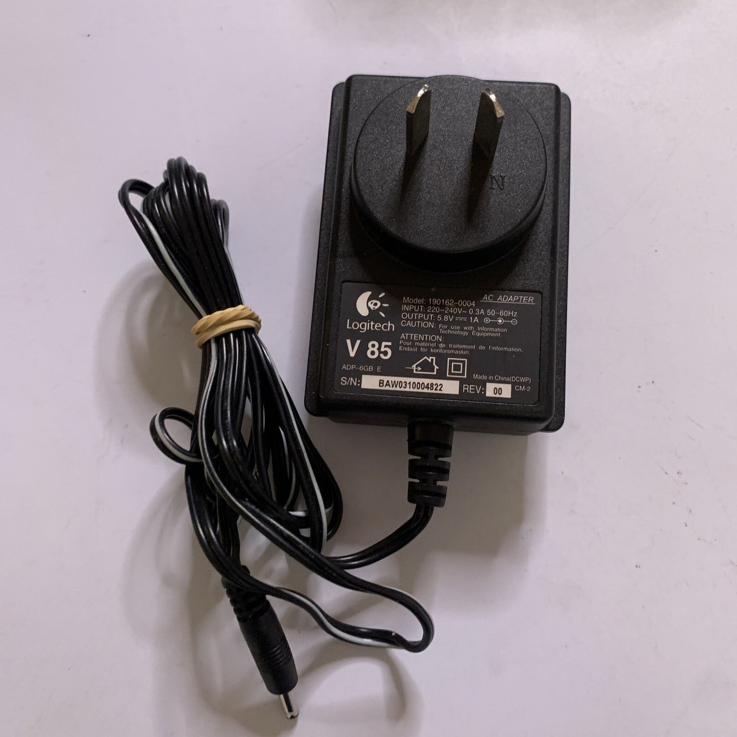 Genuine Logitech AC Adapter 190162-0004 Power Supply 5.8V 1A