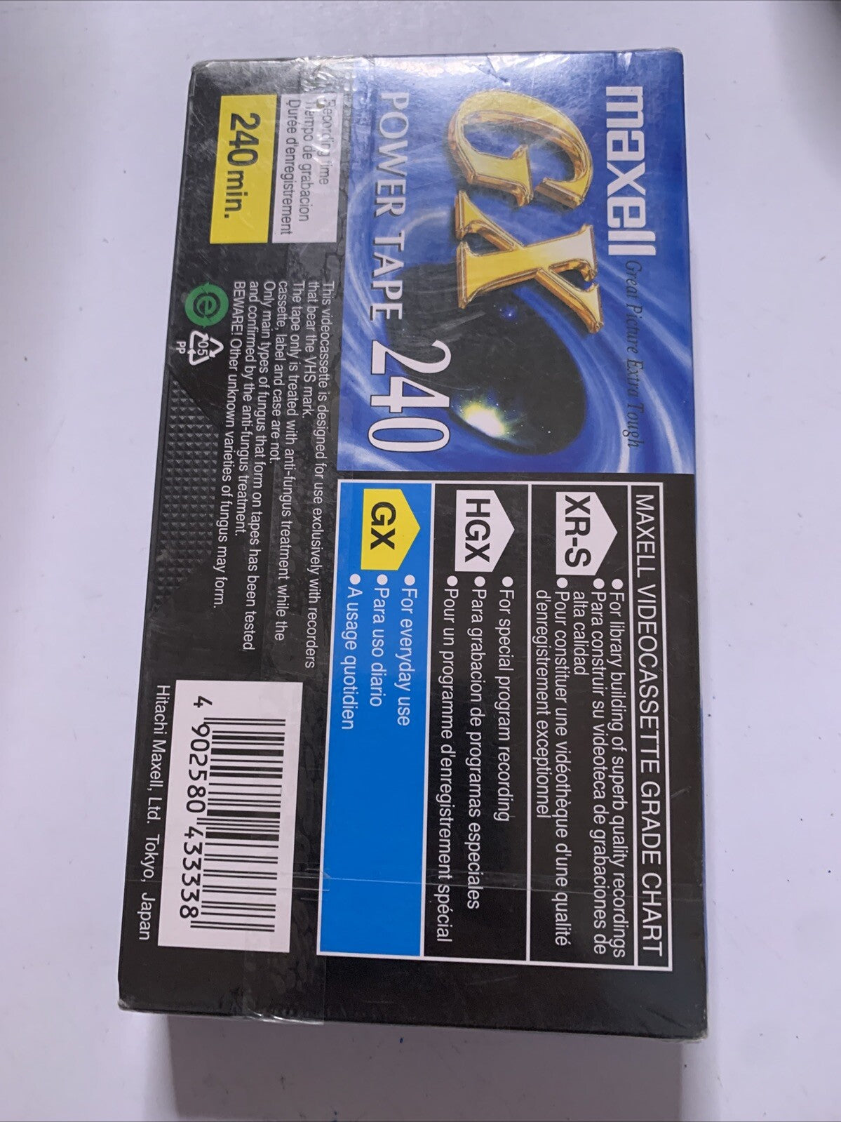 Maxell GX 240 Minutes VHS Tape Blank Sealed 4hrs NEW