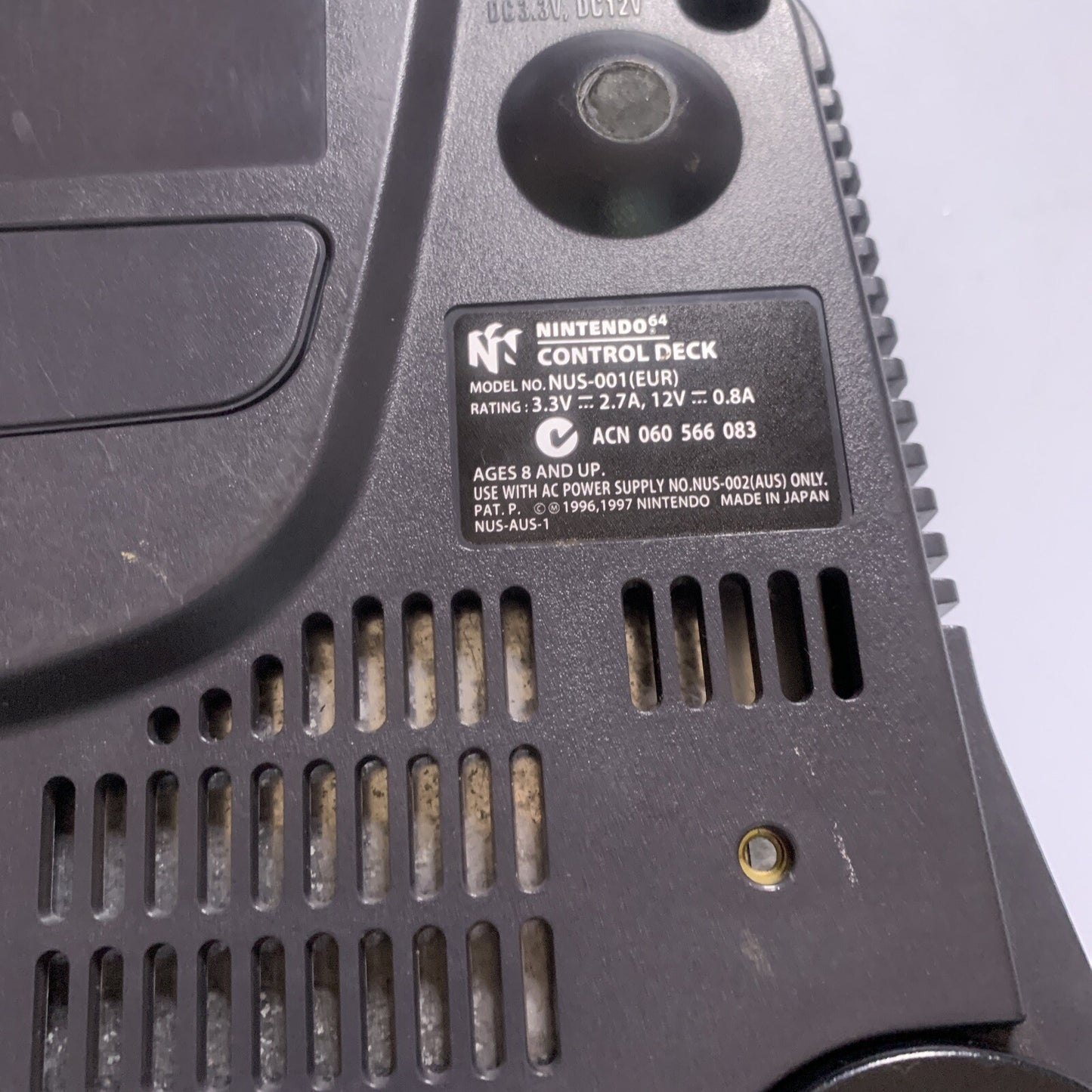 Nintendo 64 Console N64 PAL NUS-001(EUR) With Controller & AV Cable