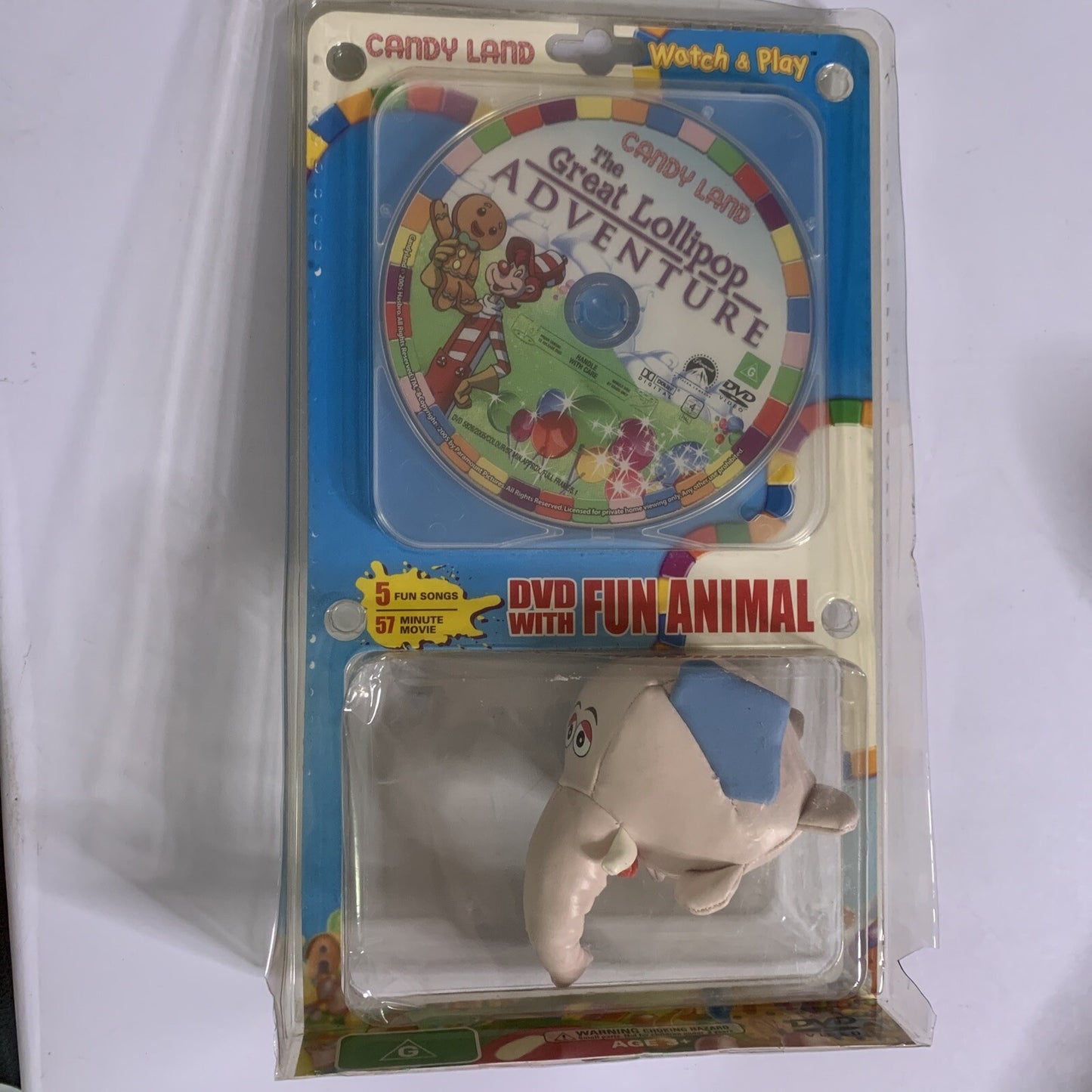 Candyland: The Great Lollipop Adventure Watch & Play (DVD, 2005) With Fun Animal