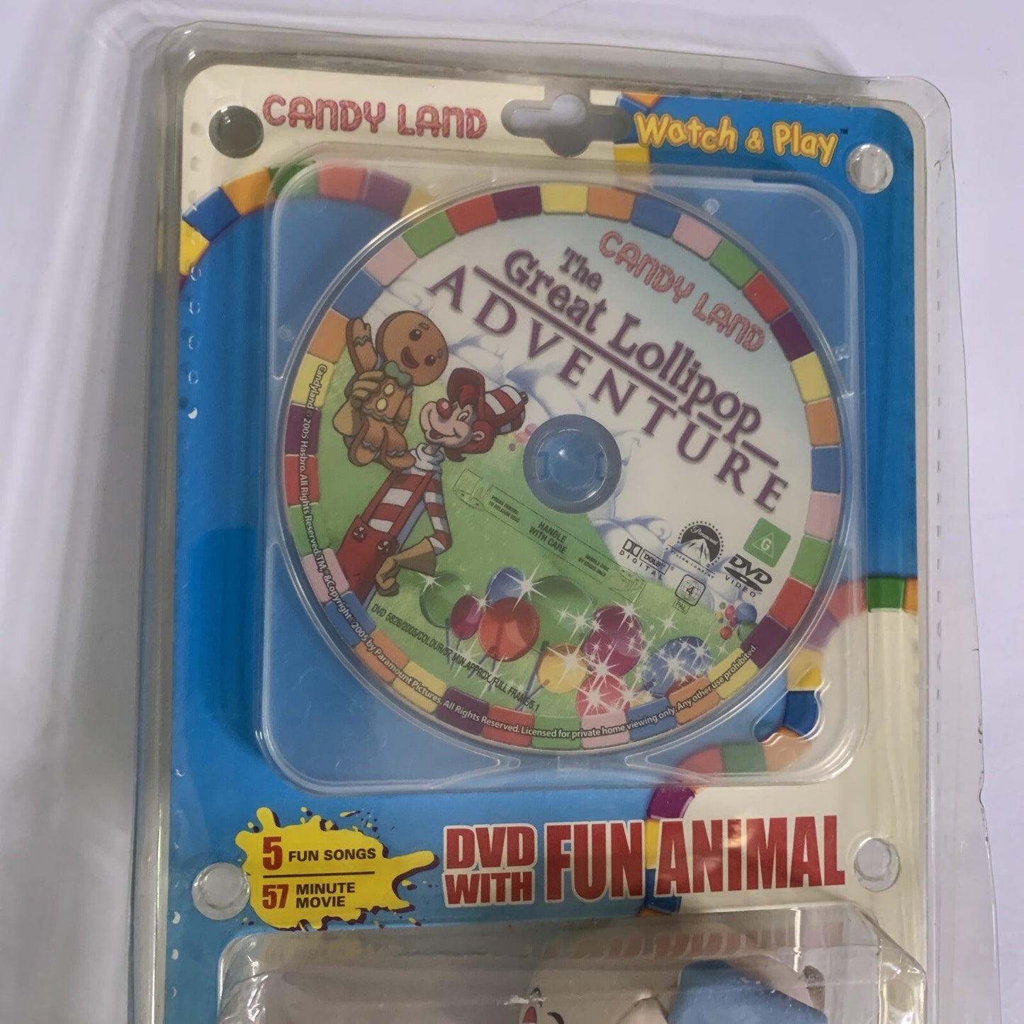 Candyland: The Great Lollipop Adventure Watch & Play (DVD, 2005) With Fun Animal