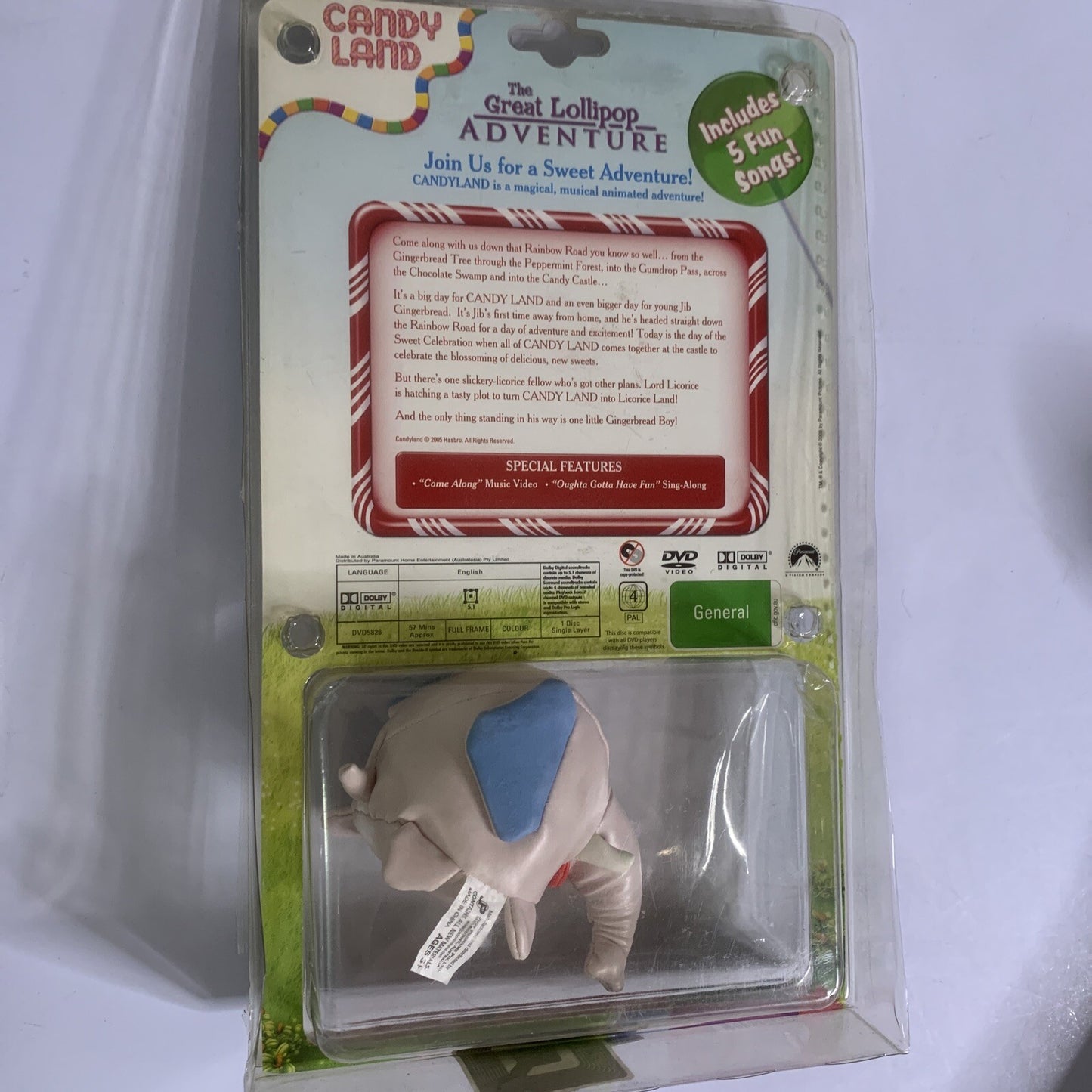 Candyland: The Great Lollipop Adventure Watch & Play (DVD, 2005) With Fun Animal