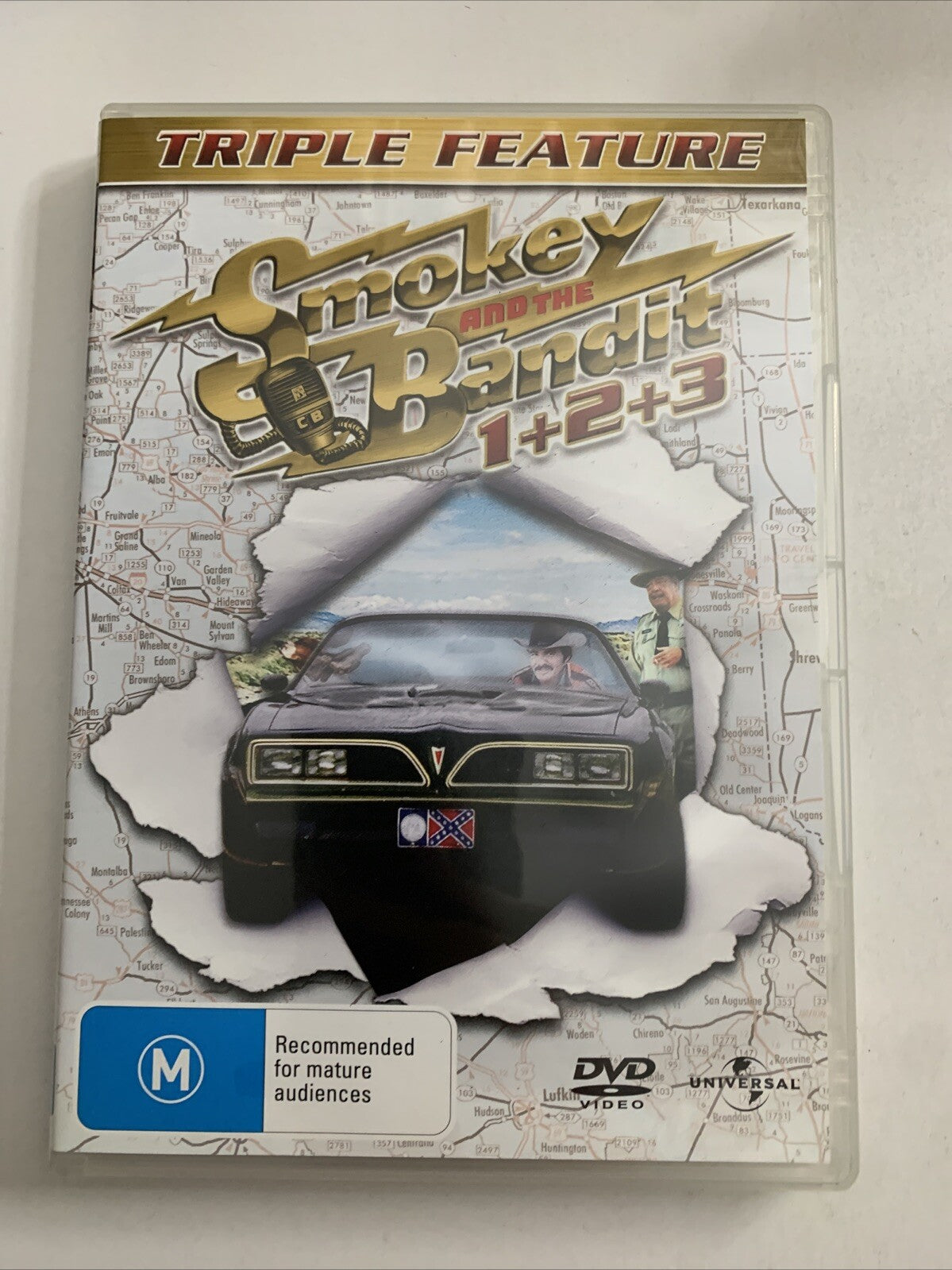 Smokey And The Bandit 1,2,3 Triple Pack (DVD, 1980) Burt Reynolds Region 4 &2