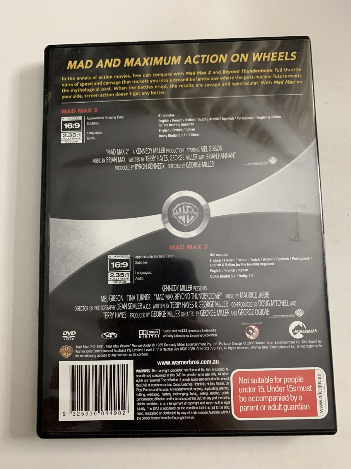 Mad Max 2 / Mad Max Beyond: Thunderdome (DVD, 1981, 2-Disc) Region 4