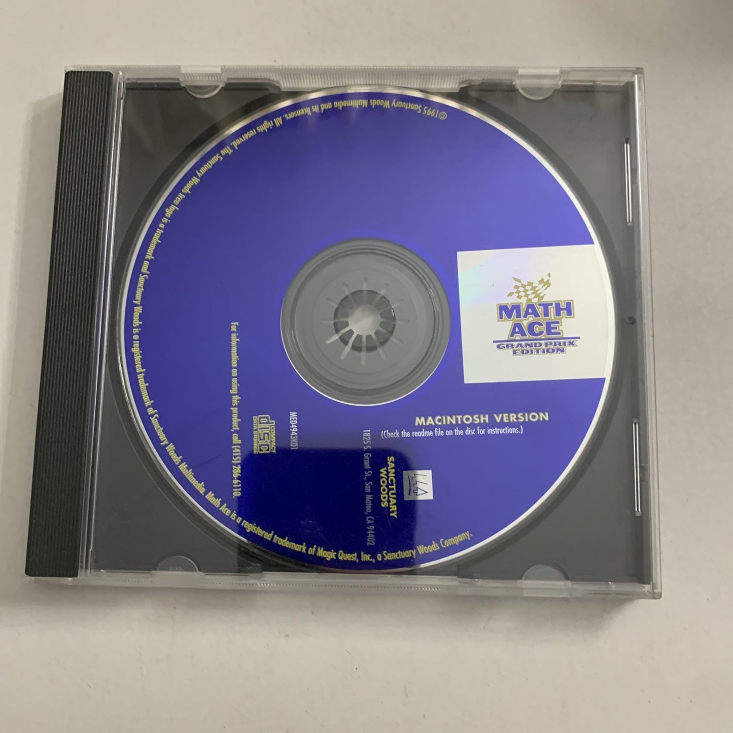 Math Cd Math Ace Grand Prix Edition Mac CD-ROM Educational Software – Retro Unit