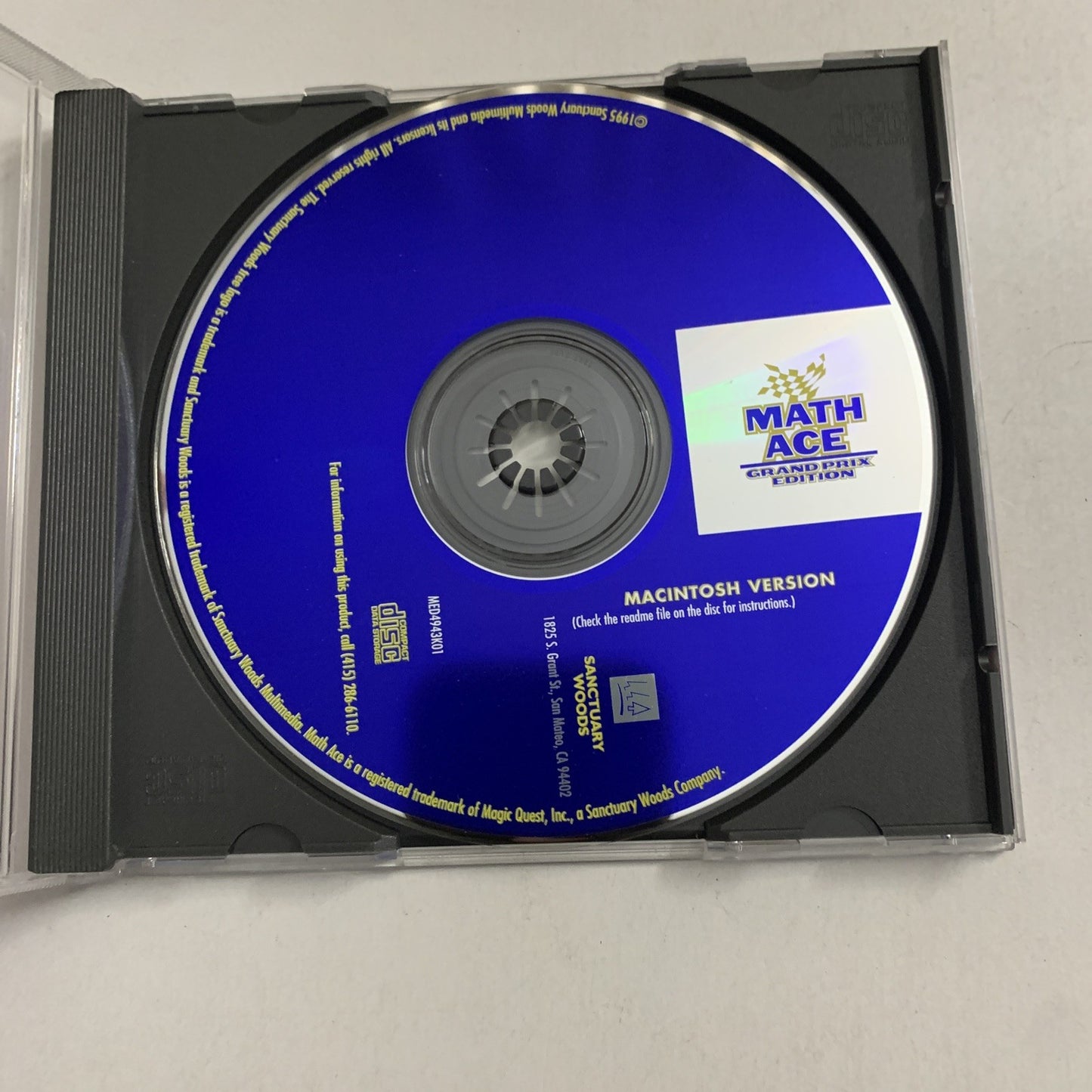 Math Ace Grand Prix Edition Mac CD-ROM Educational Software