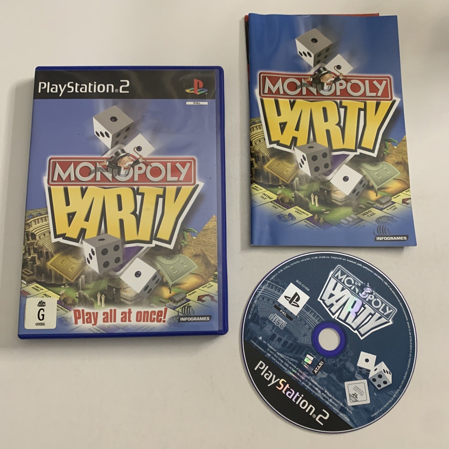 Monopoly Party PS2 Sony PlayStation 2 PAL 2002 Game Complete