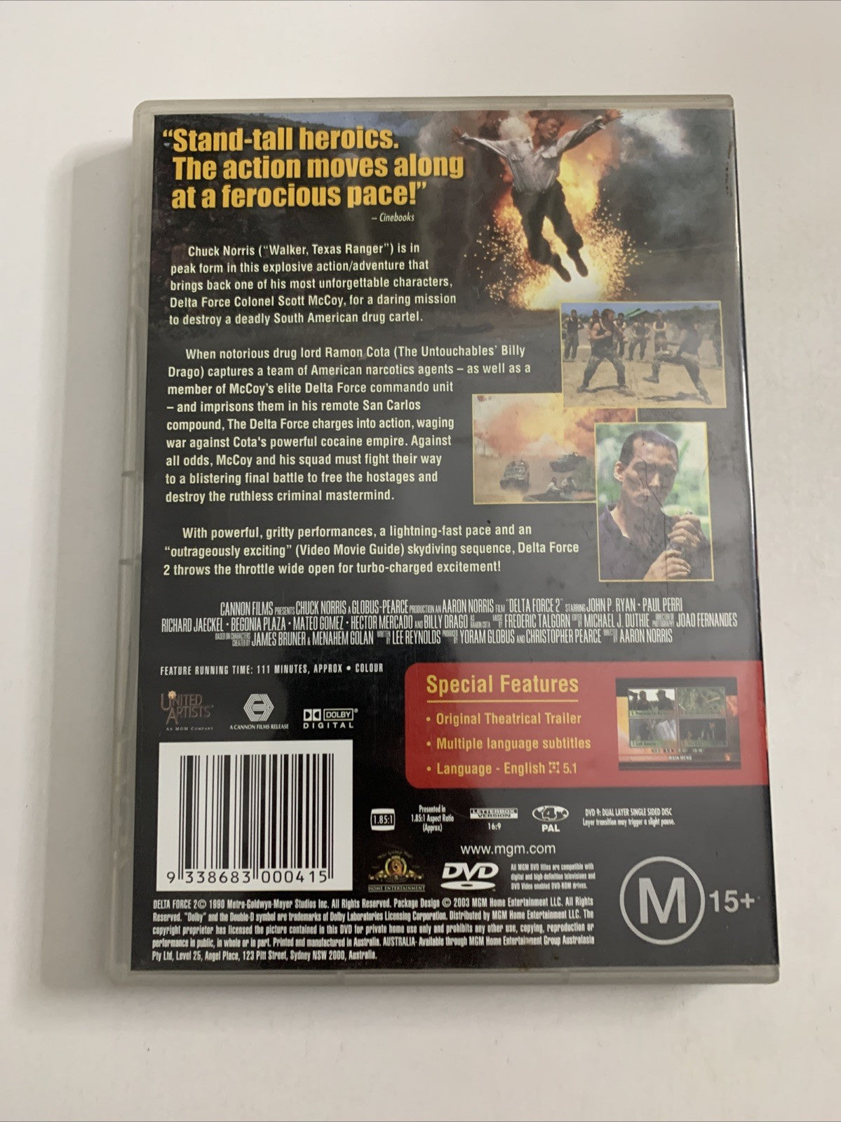 Delta Force 2 : The Colombian Connection (DVD, 1990) Chuck Norris  Region 4