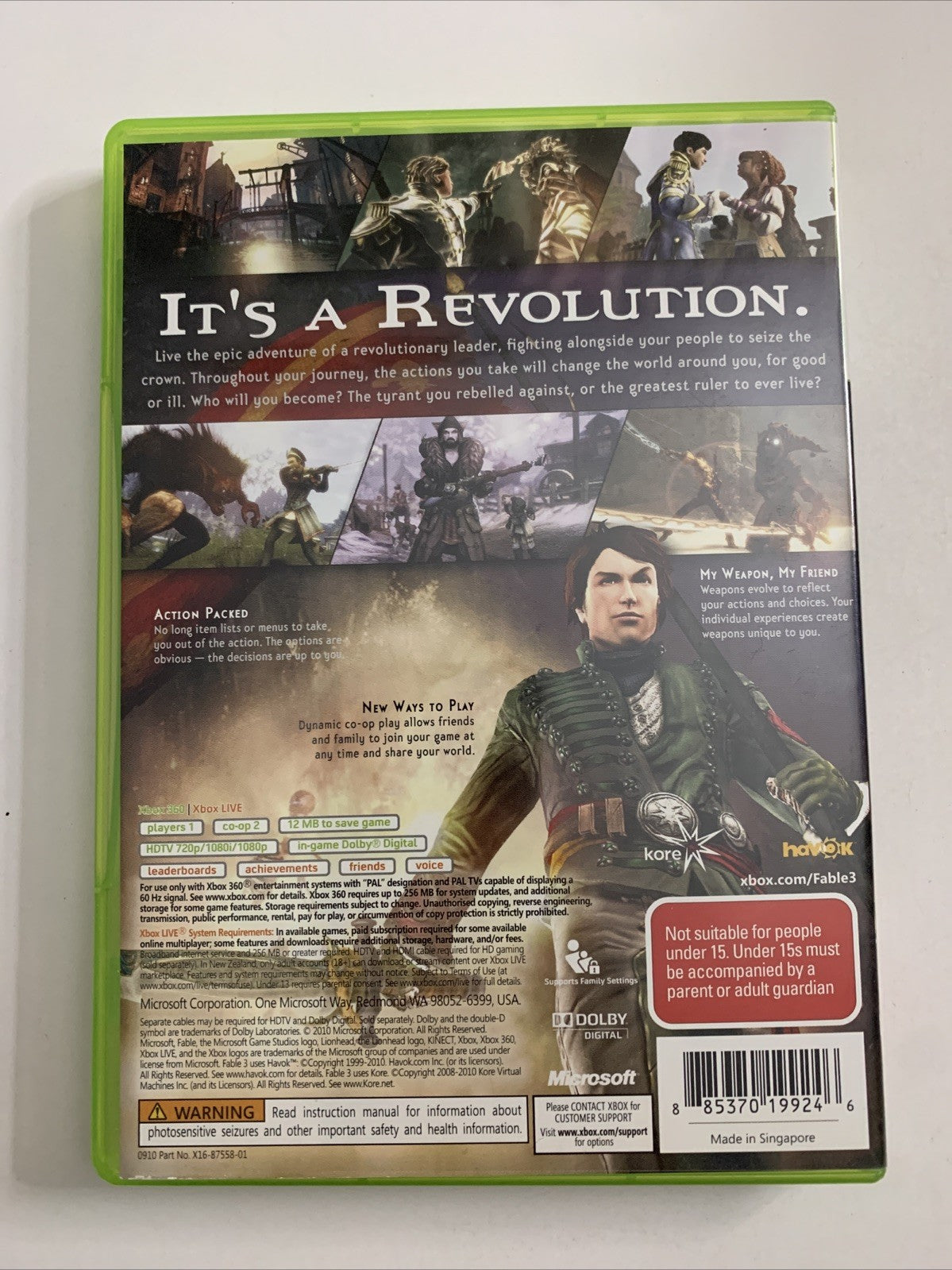 Fable 3 Microsoft XBOX 360 PAL 2010 Game Complete