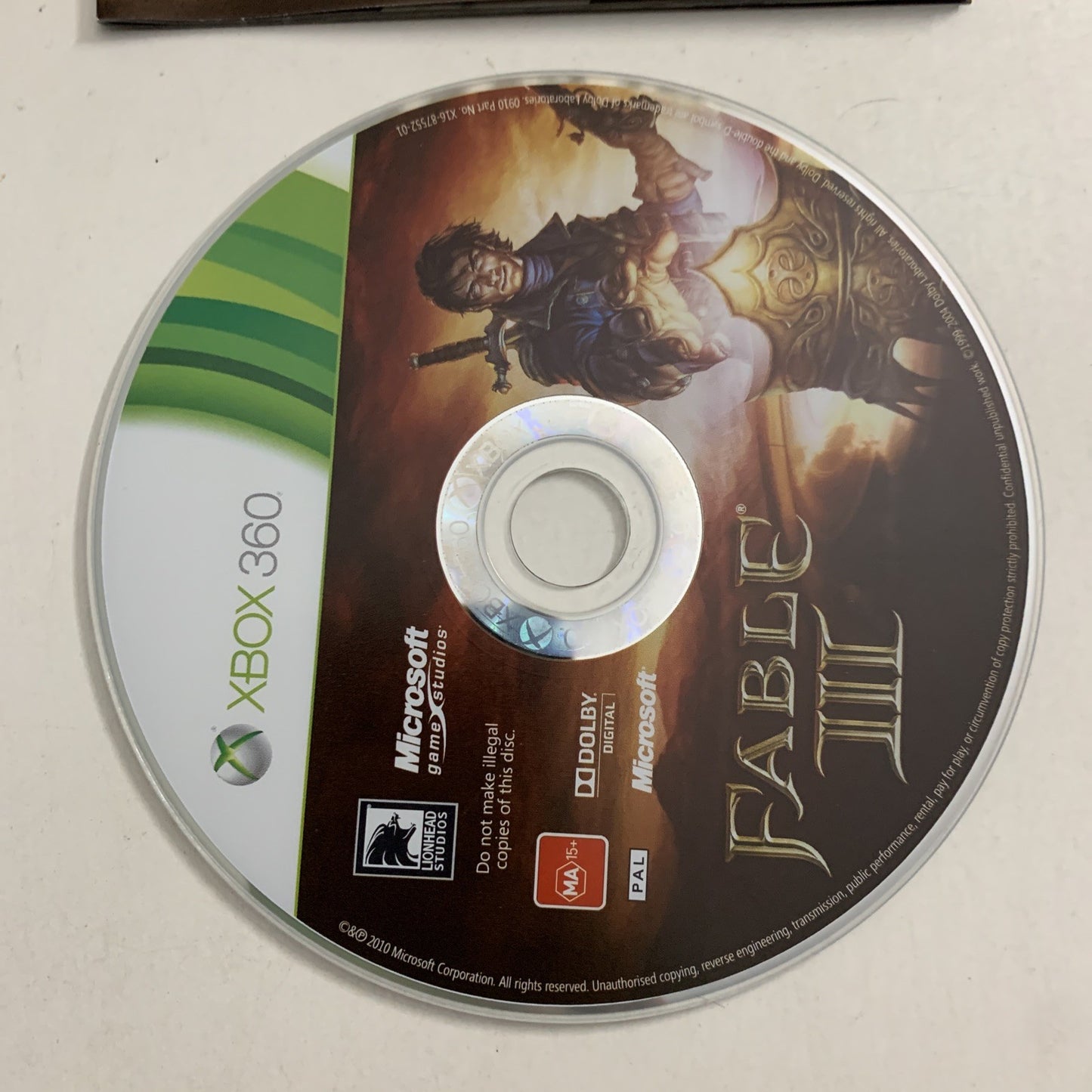 Fable 3 Microsoft XBOX 360 PAL 2010 Game Complete
