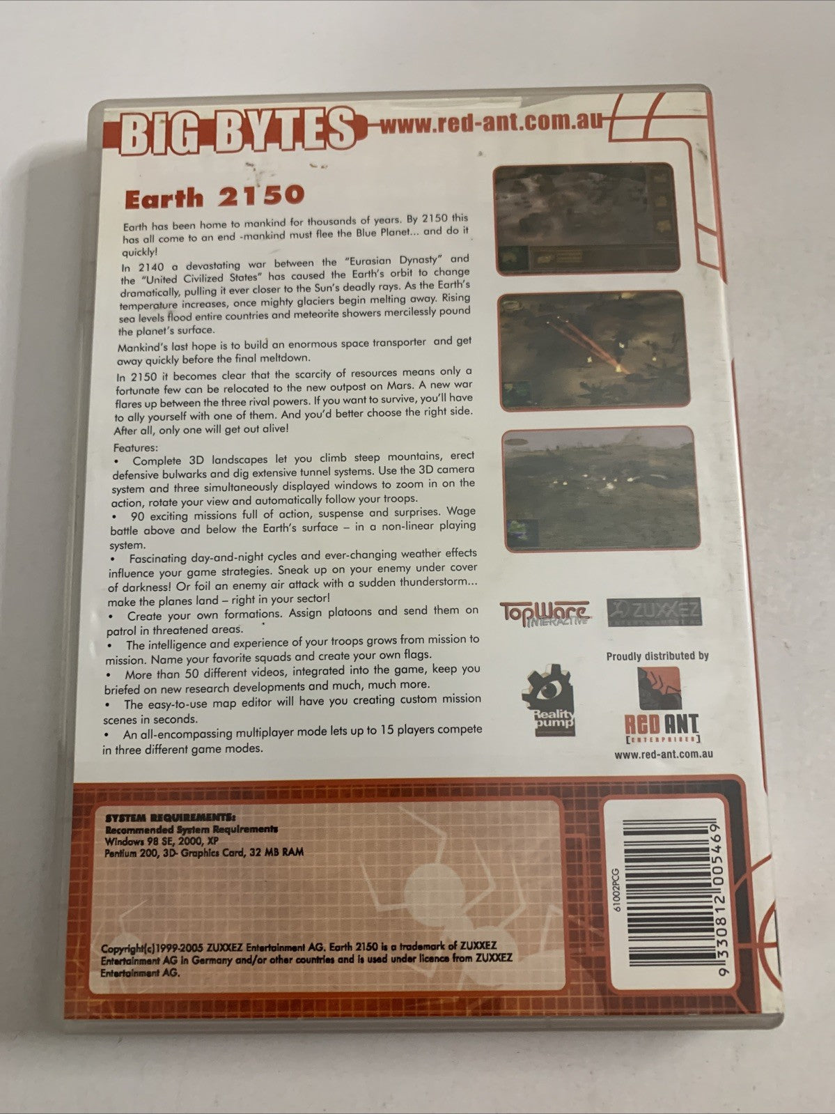 Earth 2150: Escape from the Blue Planet PC CD-ROM RTS Strategy 2000 Game