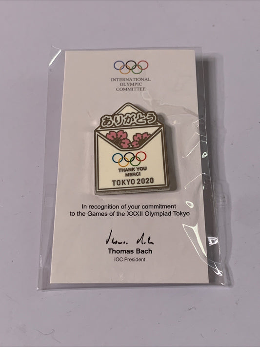 Genuine Official Tokyo 2020 Olympics Thank You Badge JAPAN