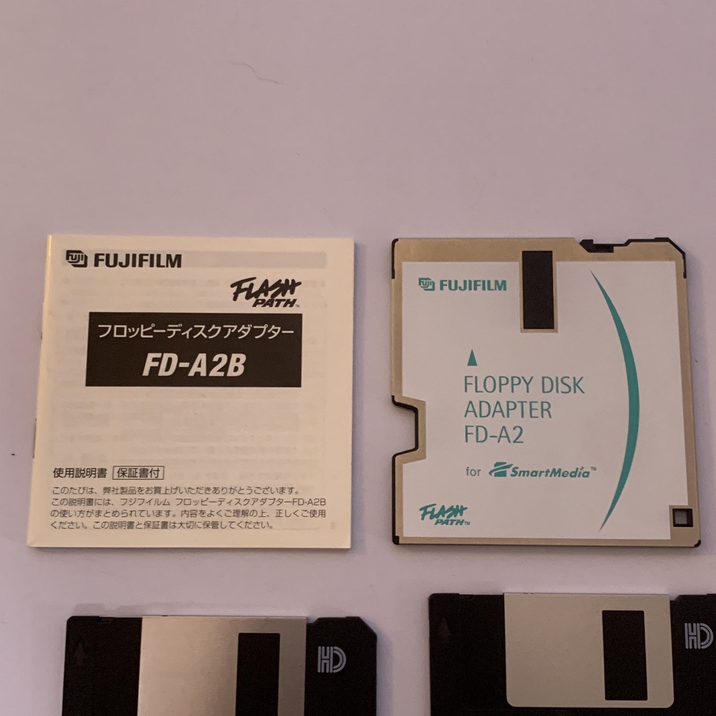 Fujifilm Floppy Disk Adapter FD-A2 & 3x SmartMedia Card 8MB