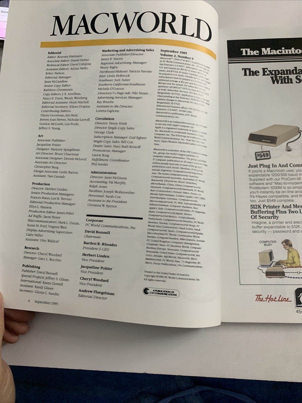 Macworld September 1985 Jazz Or Excel Apple Macintosh Magazine