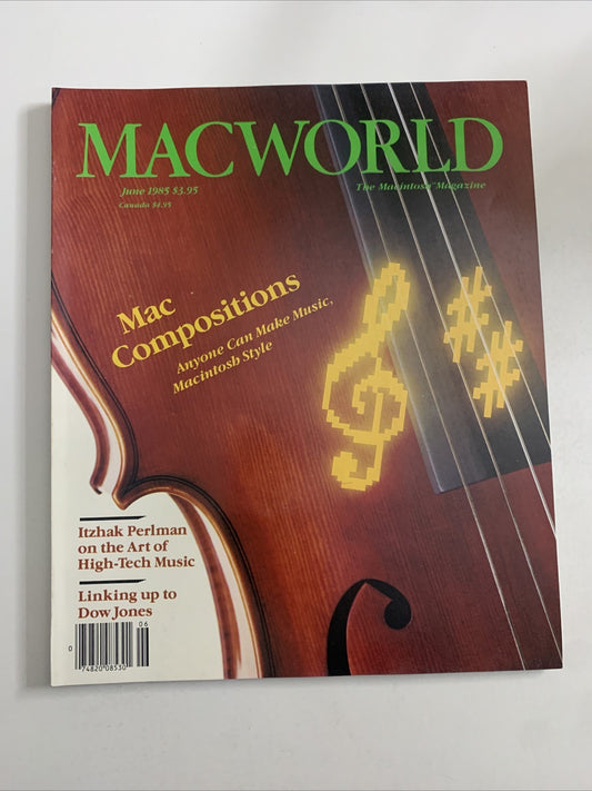Macworld June 1985 Mac Compositions Itzhark Perlman Apple Macintosh Magazine