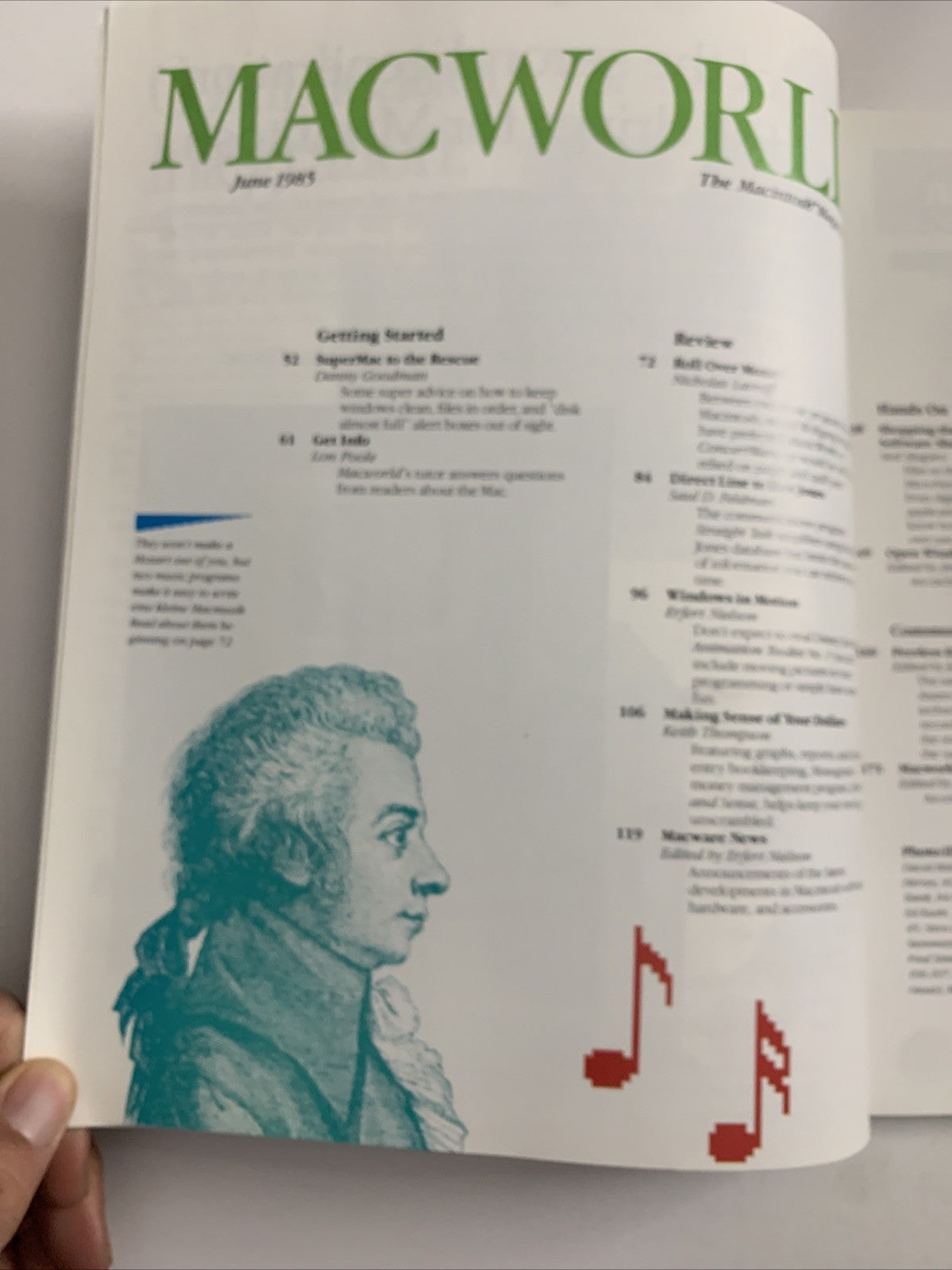 Macworld June 1985 Mac Compositions Itzhark Perlman Apple Macintosh Magazine