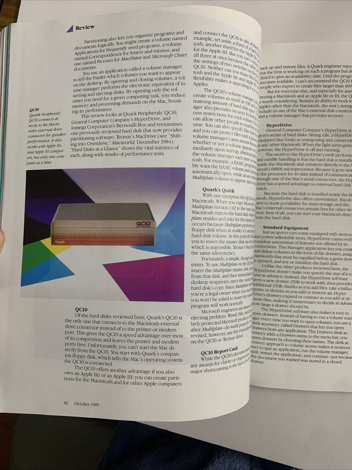 MacWorld October 1985 Mac Talks To The PC Apple Macintosh Magazine