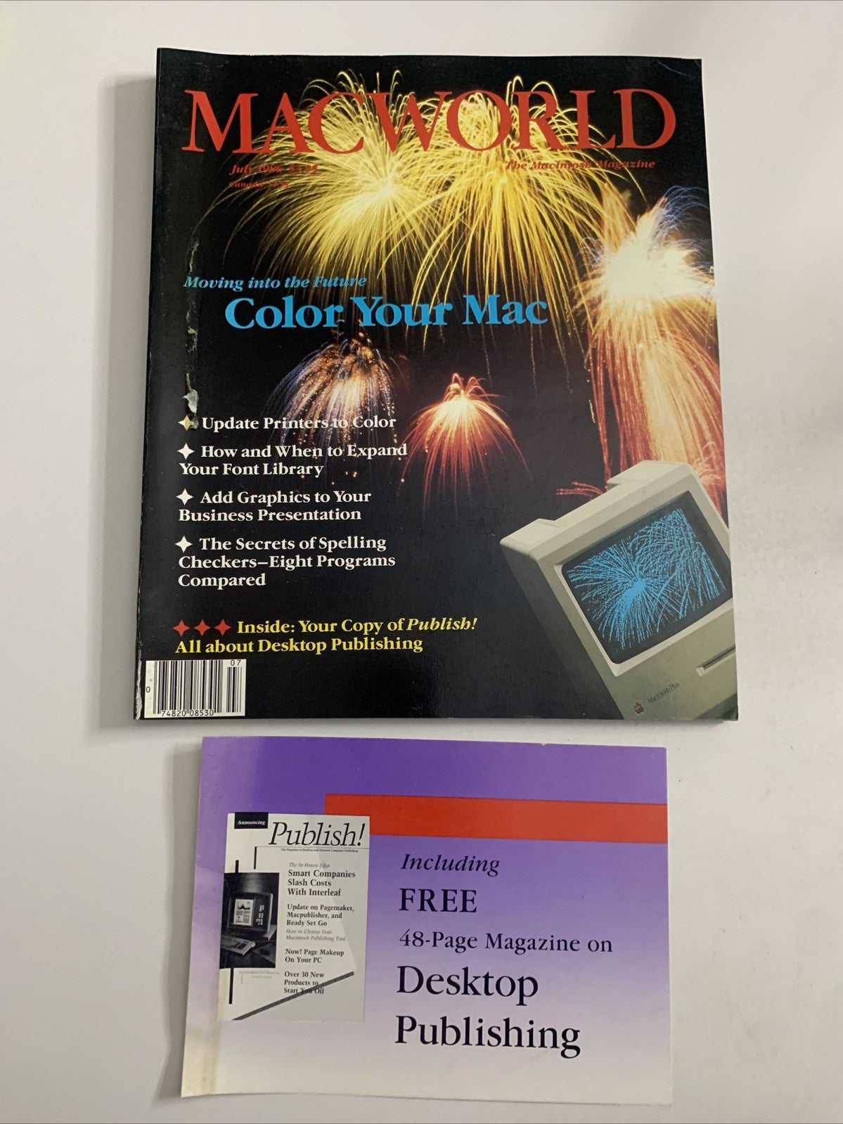 Macworld July 1986 Apple Macintosh Magazine Color Your Mac & Desktop Publishing